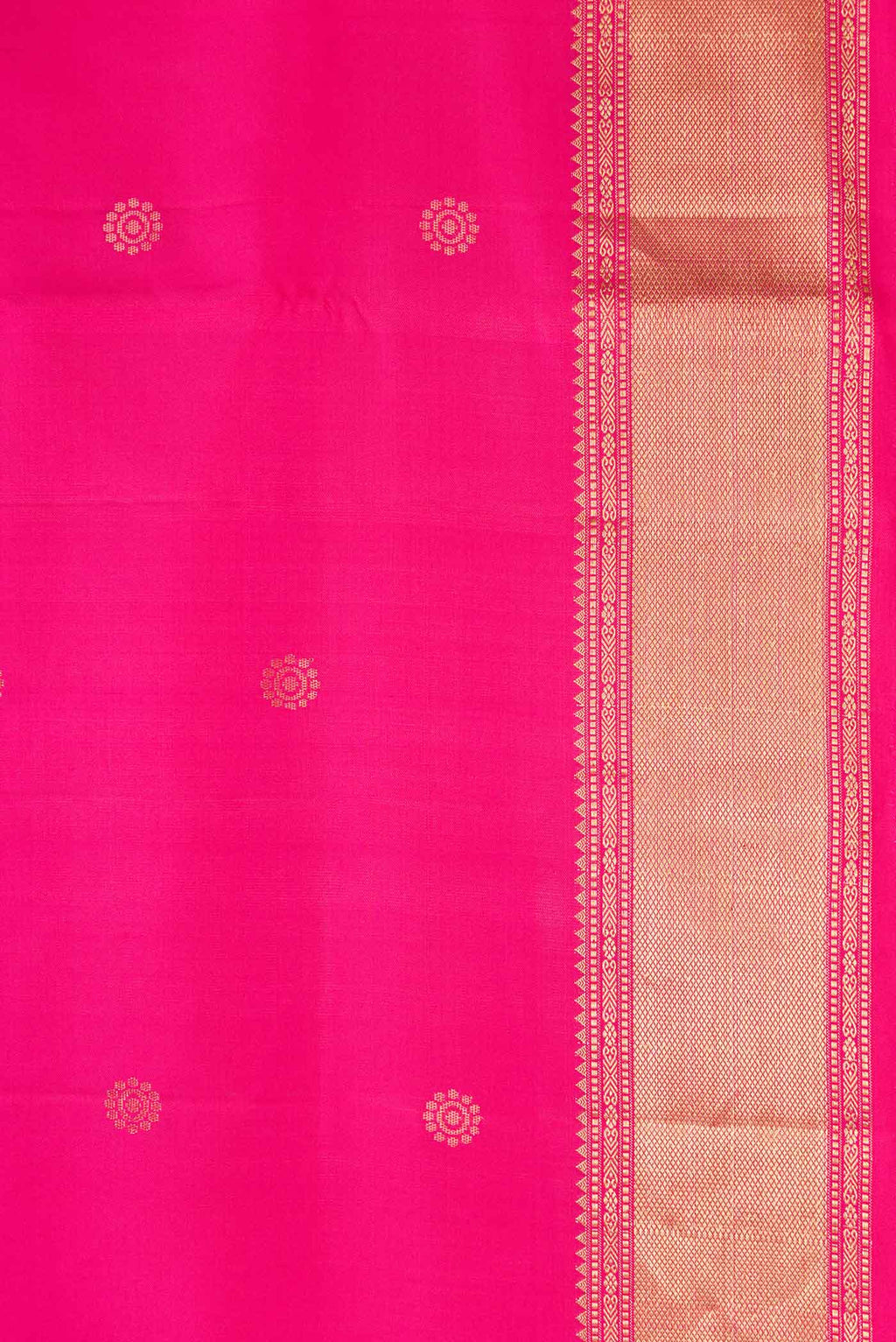 Border image of Pink Dual Tone Soft Silk Saree with Zari Butta on the body and Zari Border. 