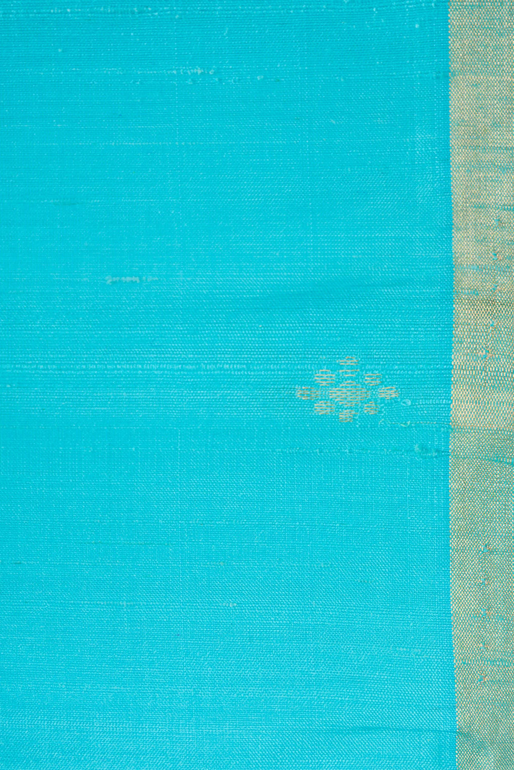 Border image of Sky Blue Dual Tone Raw Silk Saree with Zari Butta on the body and Thin Zari Line. 