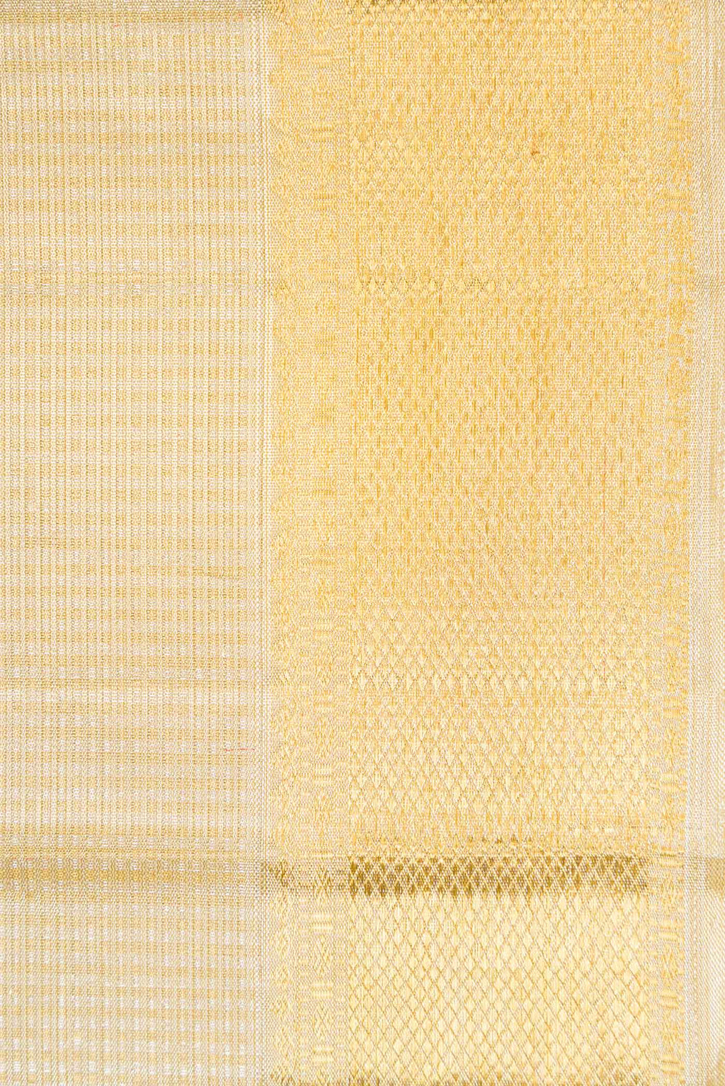 Border image of Pure Silk Pure Zari Gold Dual Tone Kanjivaram Saree with Zari Brocade on the body and Zari Border. 