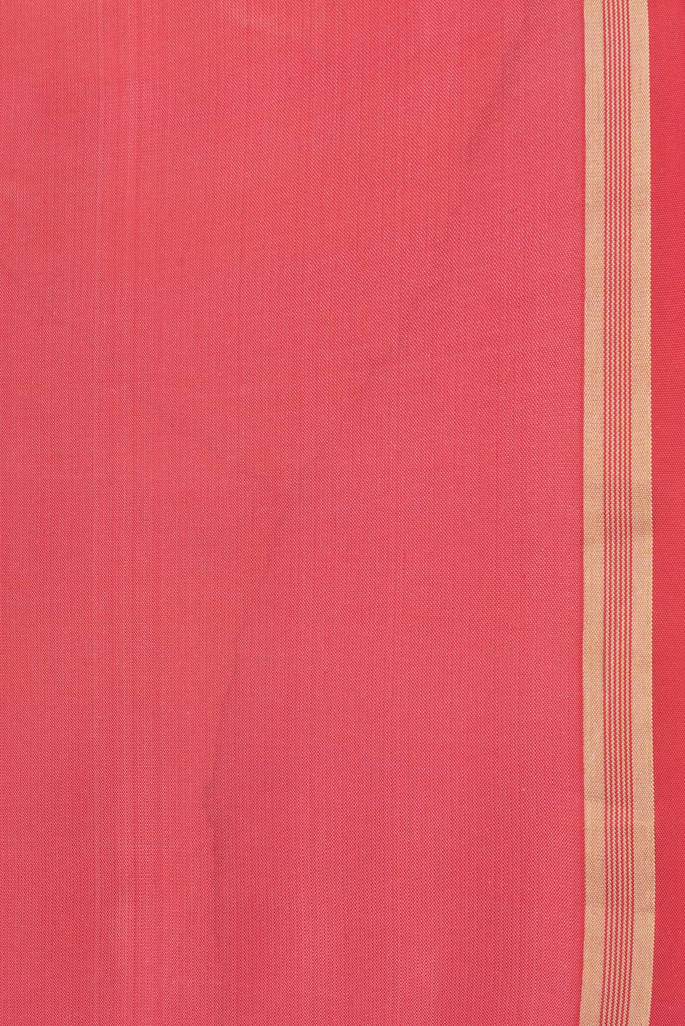 Border image of Pink Dual Tone Kanjivaram Silk Saree with Zari Butta on the body and Zari Border. 