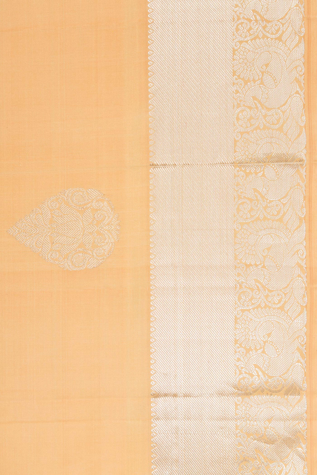 Border image of Sandal Dual Tone Kanjivaram Silk Saree with Zari Butta on the body and Zari Border. 