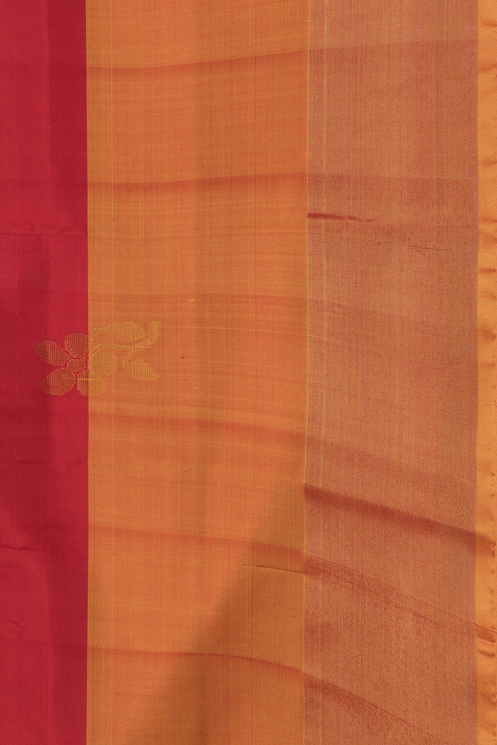 Border image of Red Dual Tone Uppada Silk Saree with Zari Butta on the body and Fancy Border. 