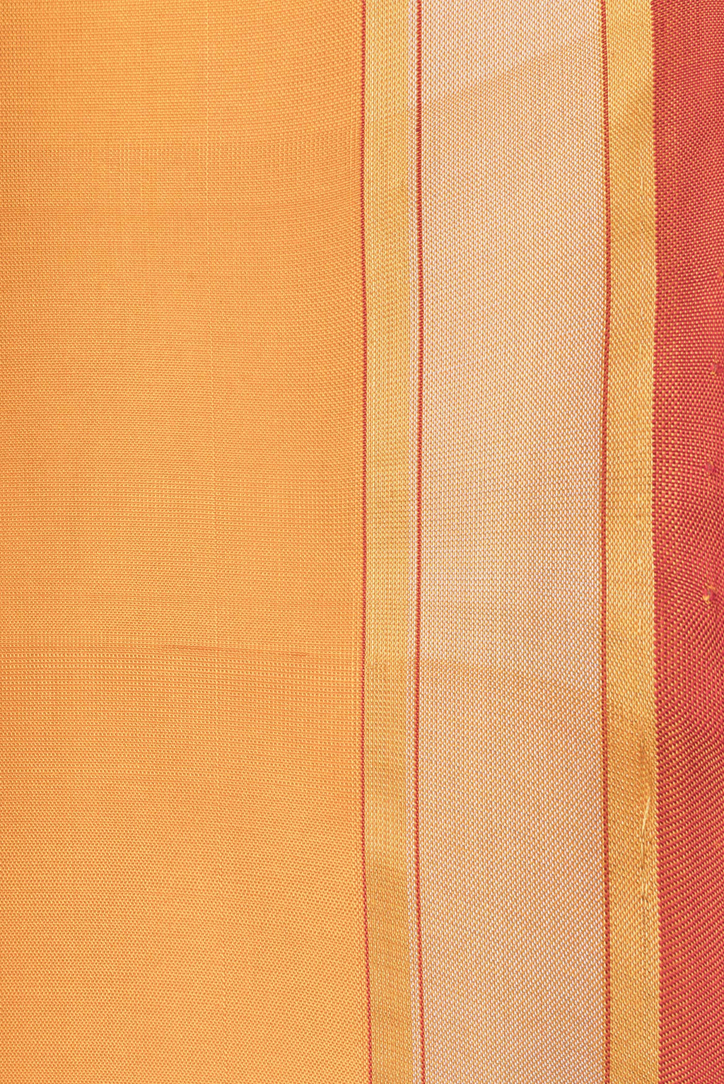 Border image of Orange Dual Tone Uppada Silk Saree with Zari And Thread Butta on the body and Zari Border. 