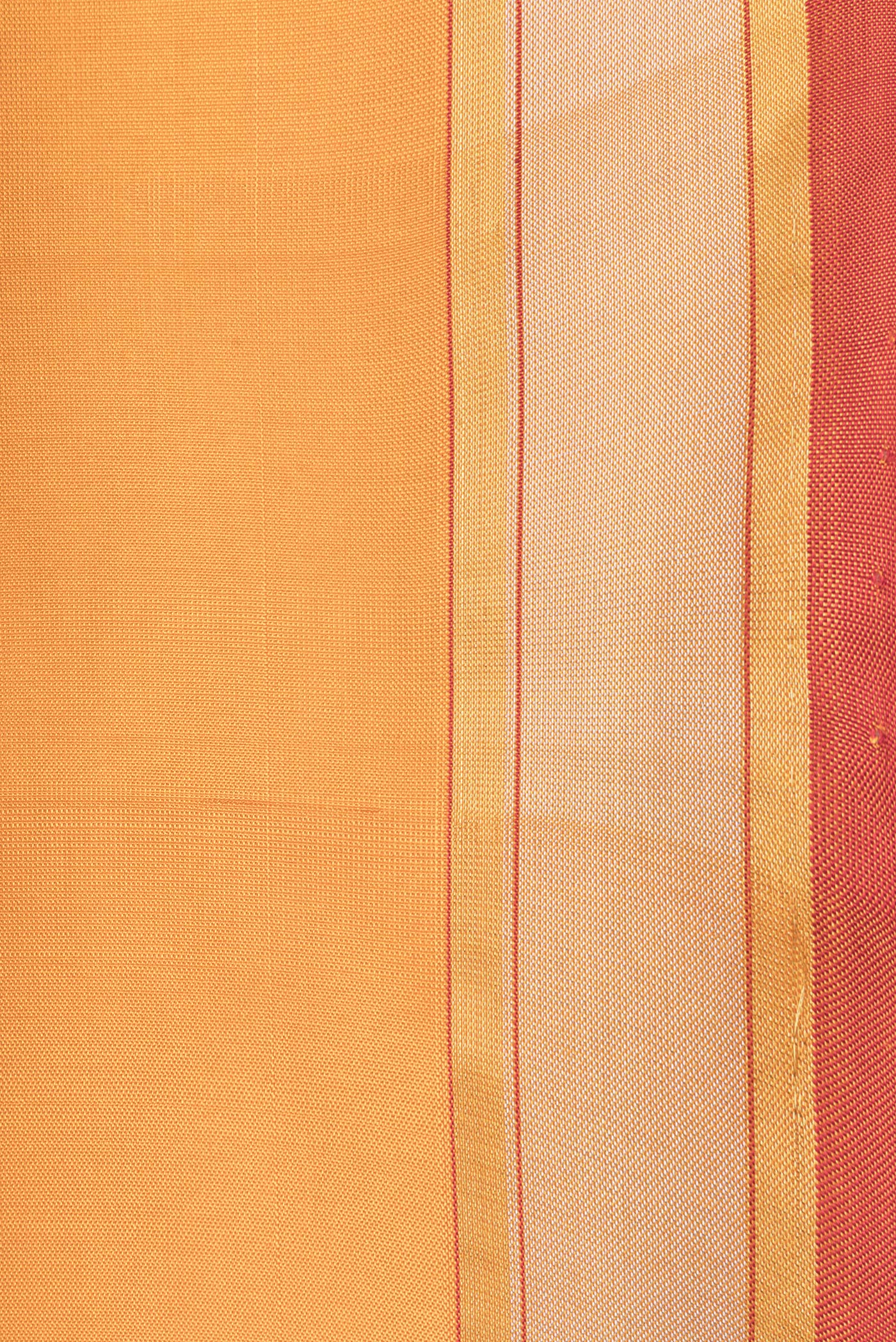 Border image of Orange Dual Tone Uppada Silk Saree with Zari And Thread Butta on the body and Zari Border. 