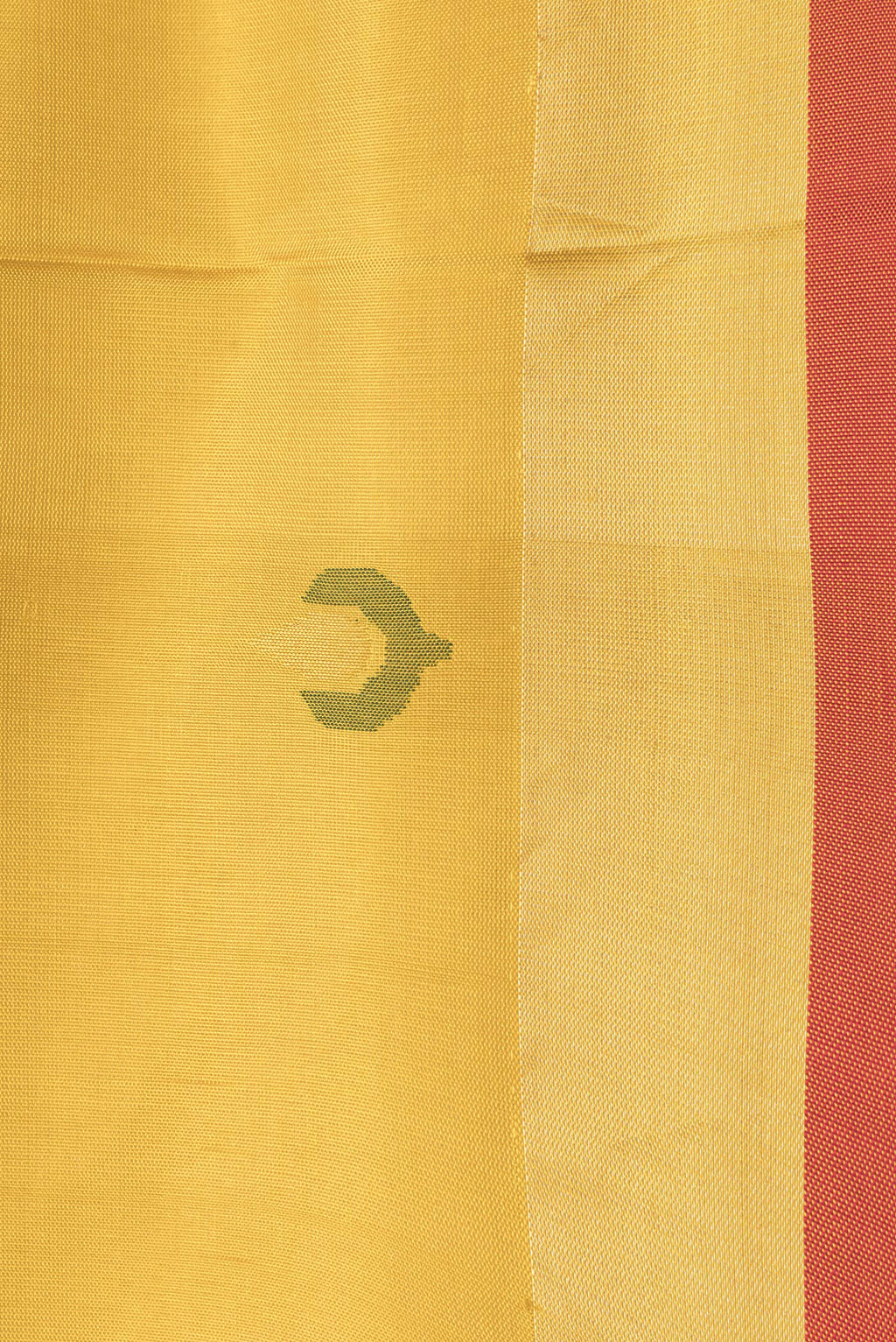 Border image of Mustard Dual Tone Uppada Silk Saree with Zari And Thread Butta on the body and Zari Border. 