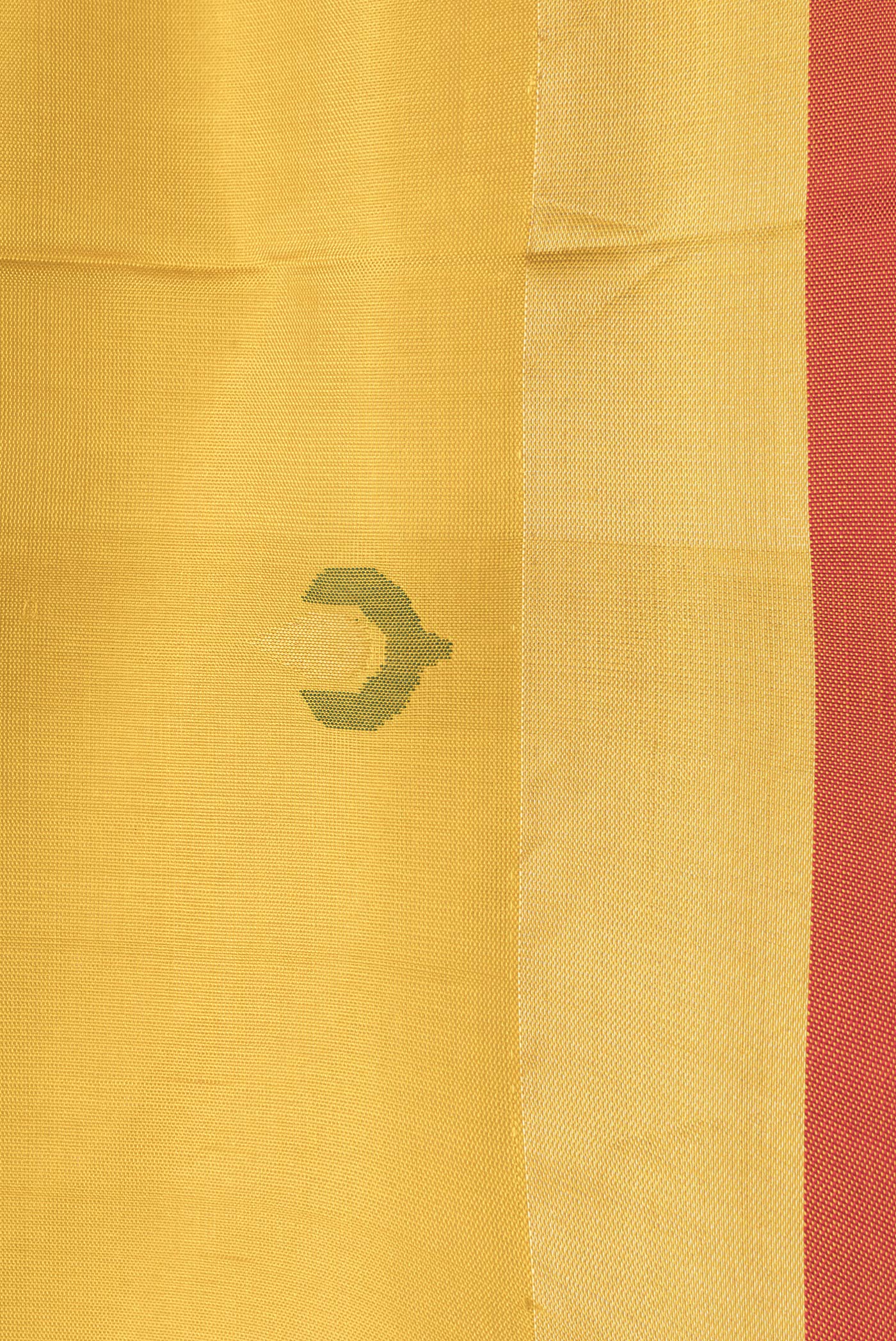 Border image of Mustard Dual Tone Uppada Silk Saree with Zari And Thread Butta on the body and Zari Border. 