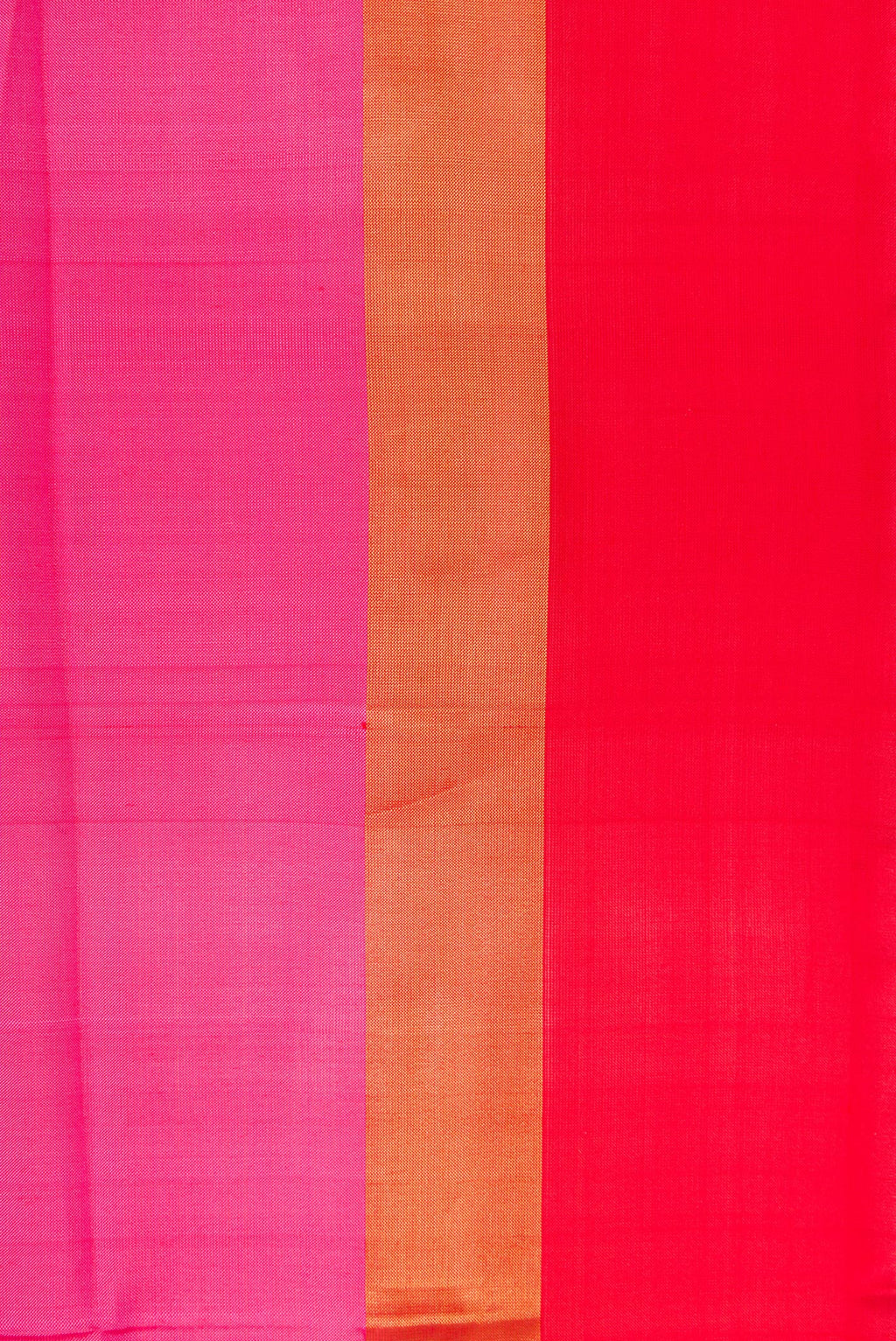 Border image of Pink Dual Tone Uppada Silk Saree with Plain Body and Zari Border. 