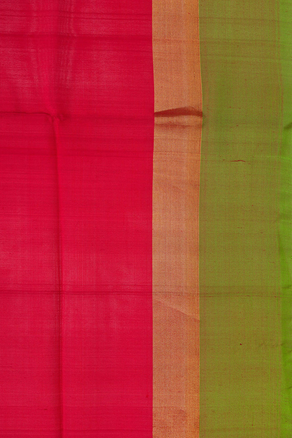 Border image of Maroon Dual Tone Uppada Silk Saree with Plain Body and Zari Border. 