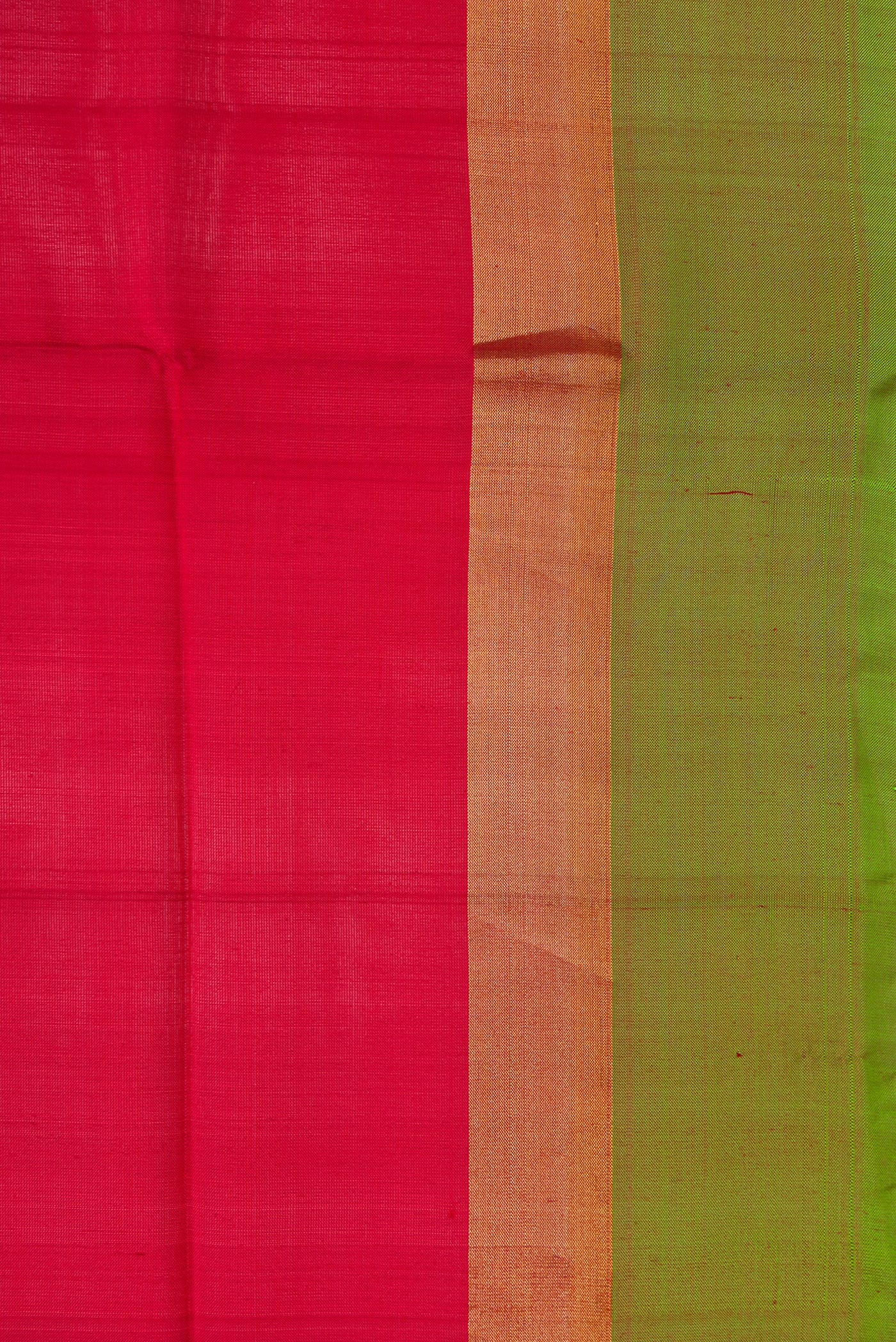 Border image of Maroon Dual Tone Uppada Silk Saree with Plain Body and Zari Border. 