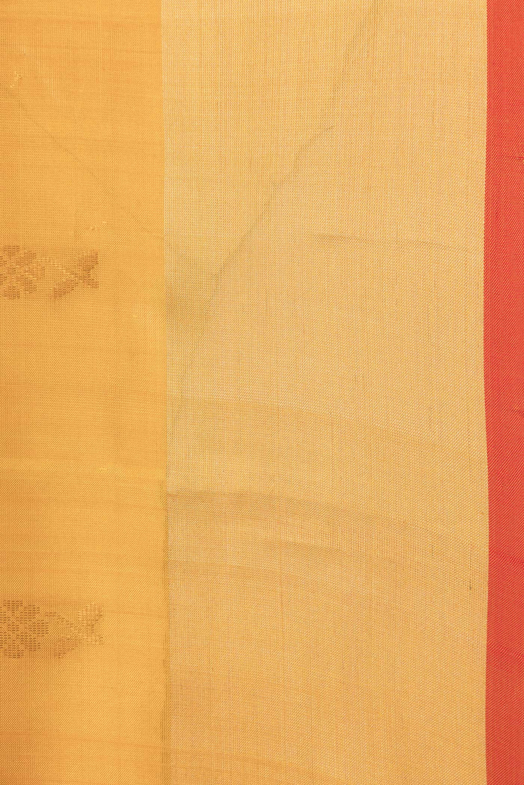 Border image of Mustard Dual Tone Uppada Silk Saree with Zari Butta on the body and Zari Border. 