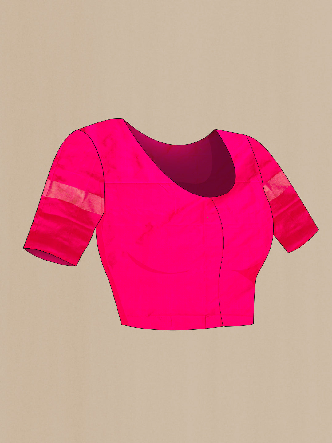 Close up image of the blouse of Green Dual Tone Double Ikat Saree with Ikat Print on the body and Ikat Border. 