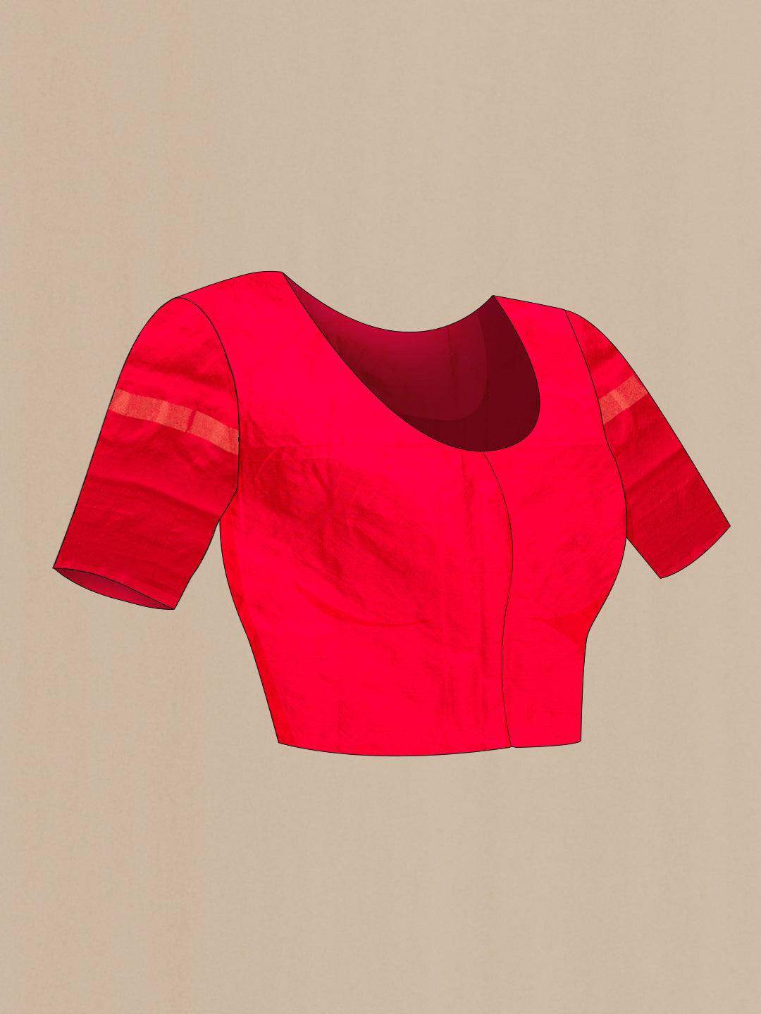 Close up image of the blouse of Navy Blue Dual Tone Double Ikat Saree with Ikat Print on the body and Ikat Border. 