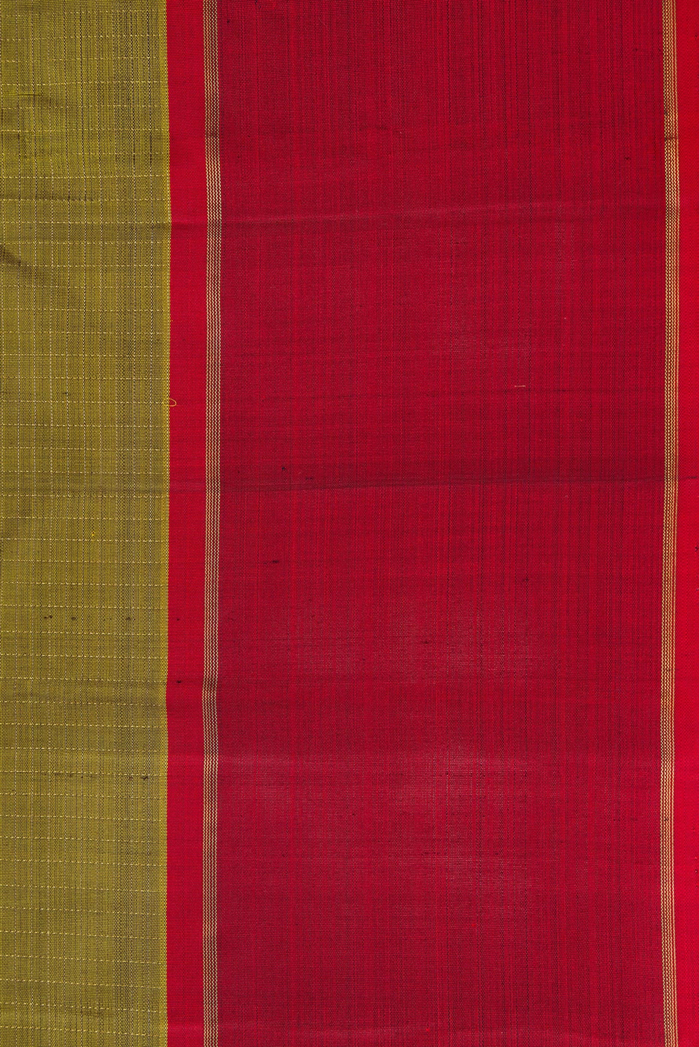 Border image of Green Dual Tone Kanchipuram Silk Saree with Zari Butta on the body and Zari Border. 
