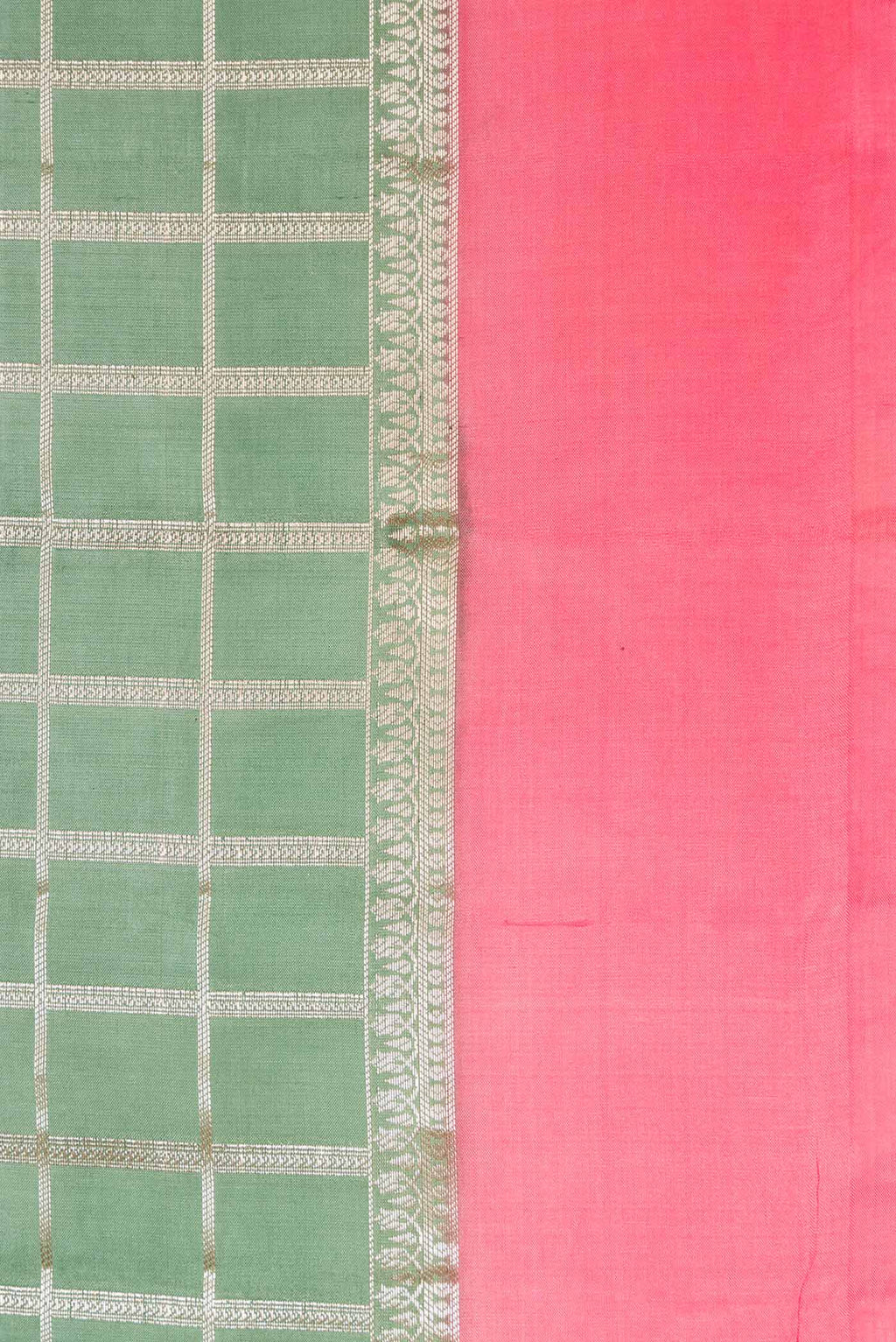 Border image of Sky Blue Dual Tone Tussar Silk Saree with Zari Brocade on the body and Zari Border. 