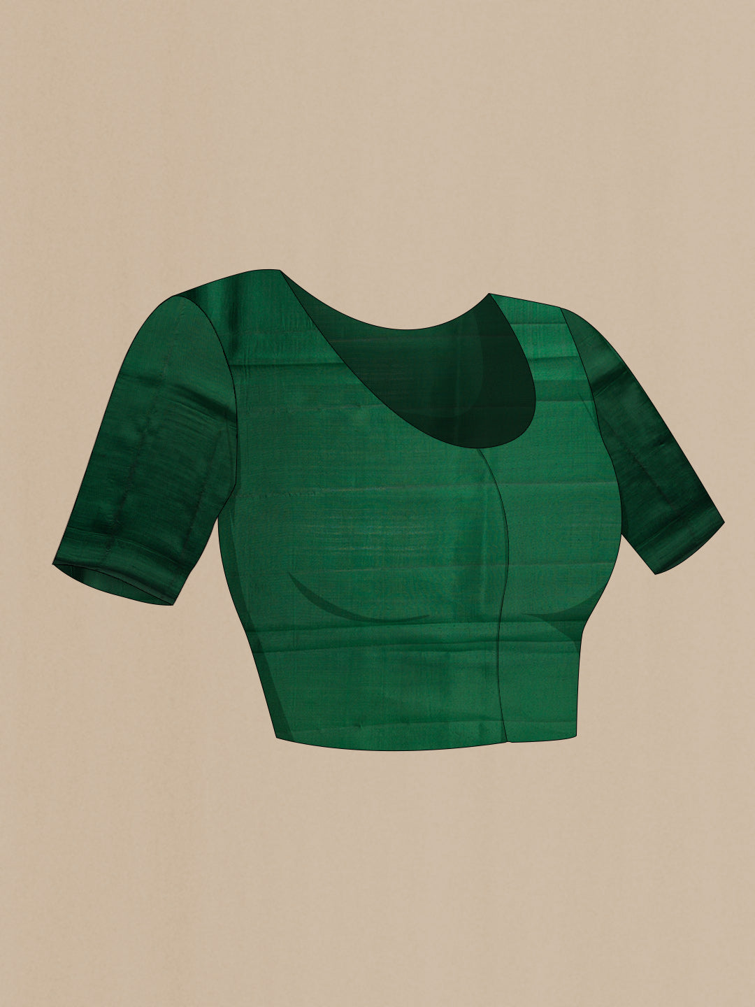 Close up image of the blouse of Lavender Dual Tone Tussar Silk Saree with Zari Butta on the body and Zari Border. 