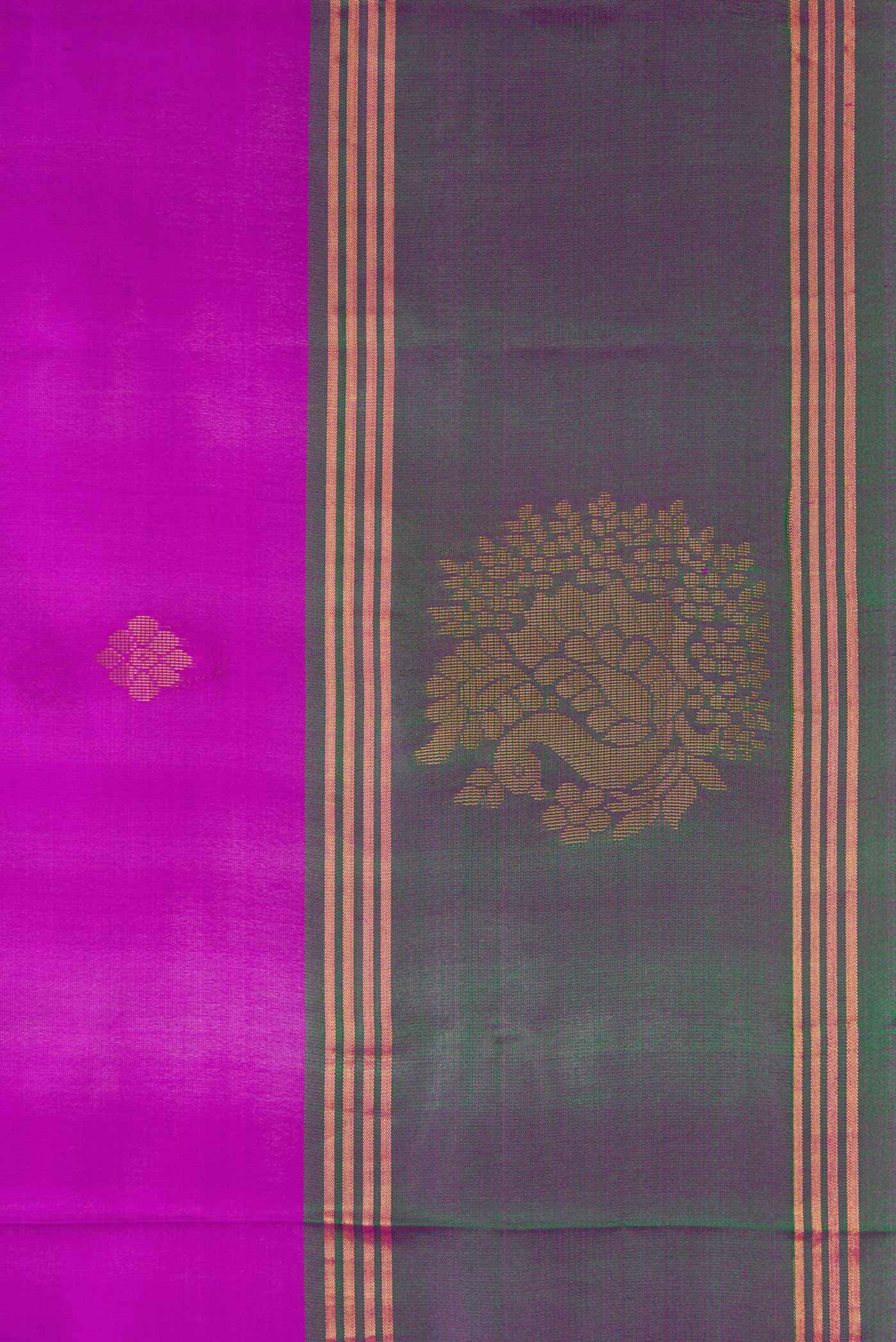 Border image of Purple Dual Tone Soft Silk Saree with Zari Butta on the body and Fancy Border. 