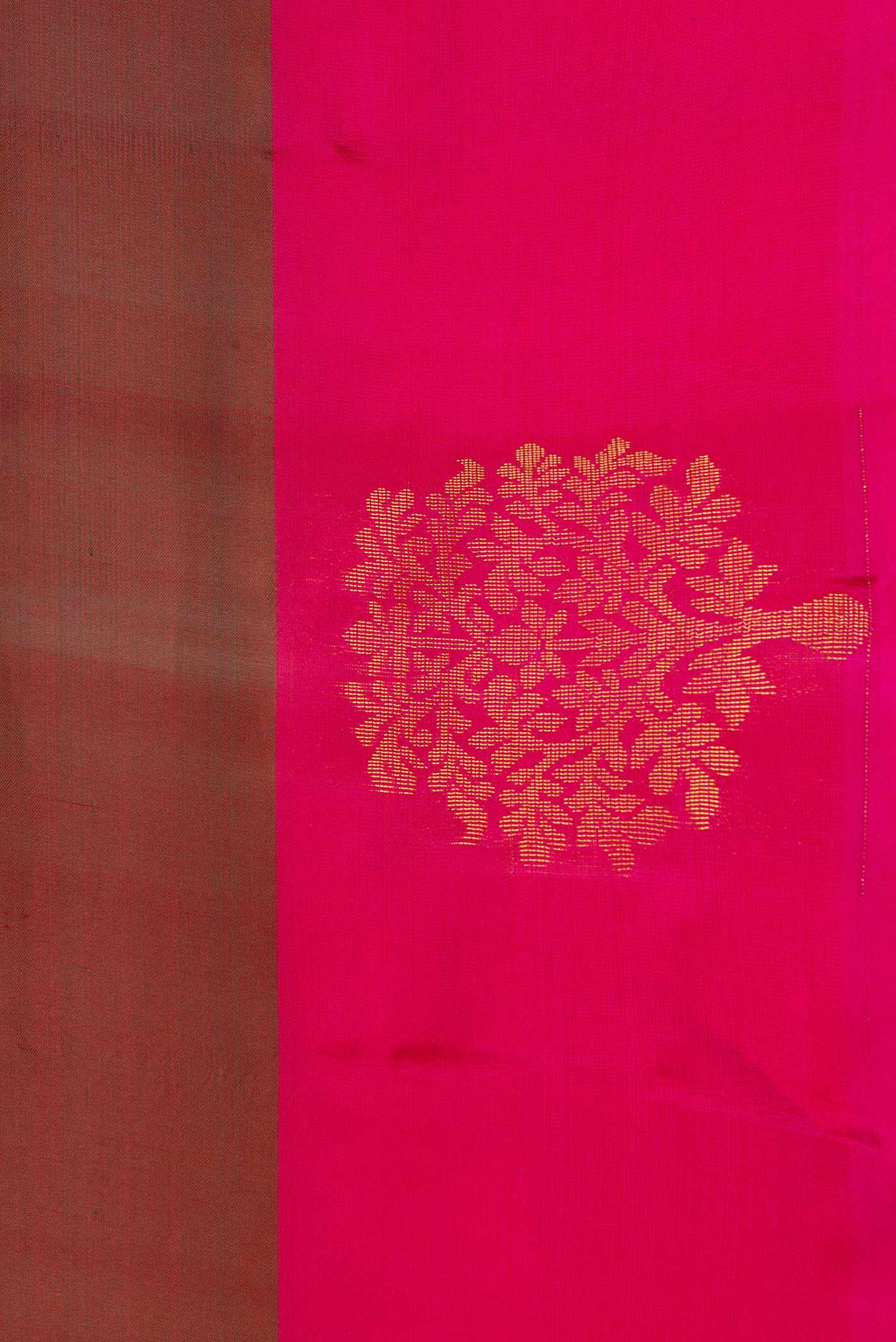 Border image of Maroon Dual Tone Soft Silk Saree with Zari Butta on the body and Zari Border. 