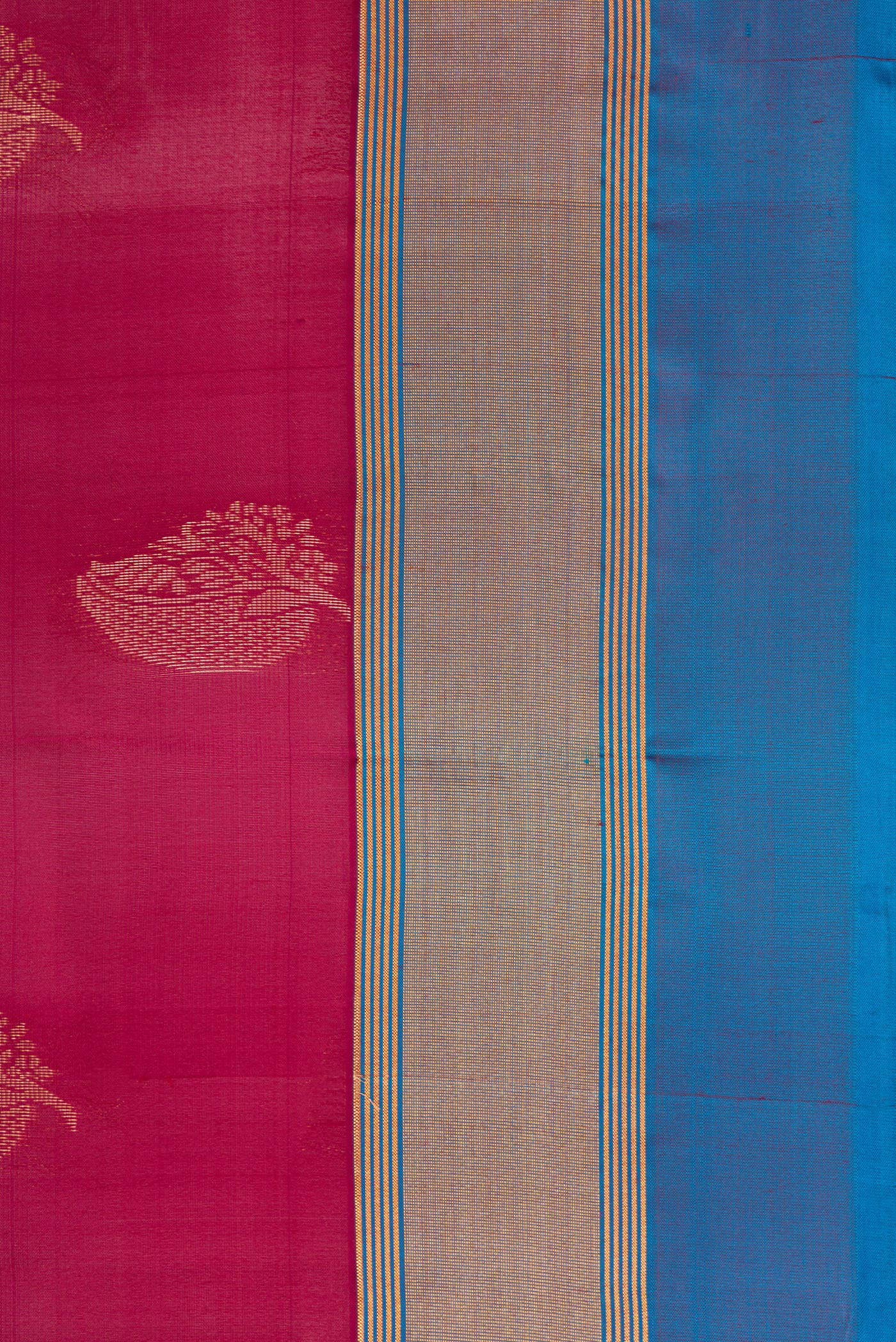 Border image of Maroon Dual Tone Soft Silk Saree with Zari Butta on the body and Zari Border. 