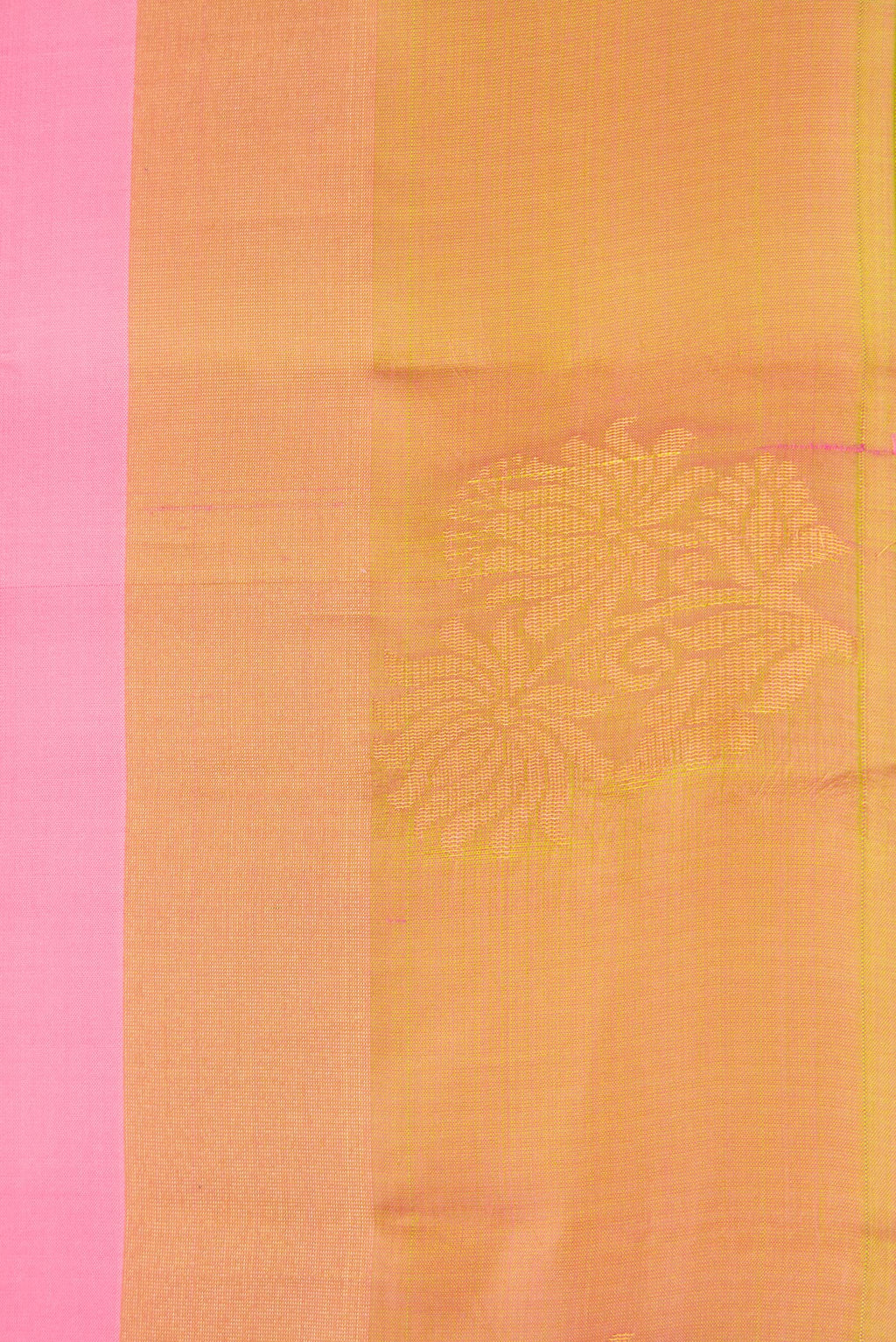 Border image of Pink Dual Tone Soft Silk Saree with Zari Butta on the body and Fancy Border. 