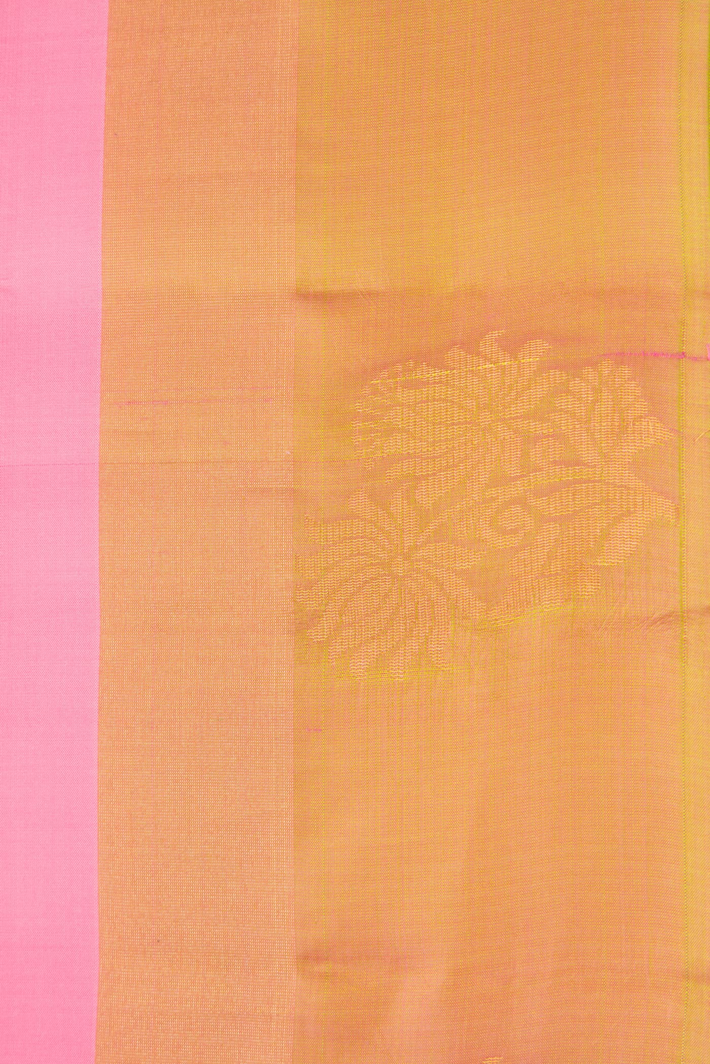 Border image of Pink Dual Tone Soft Silk Saree with Zari Butta on the body and Fancy Border. 
