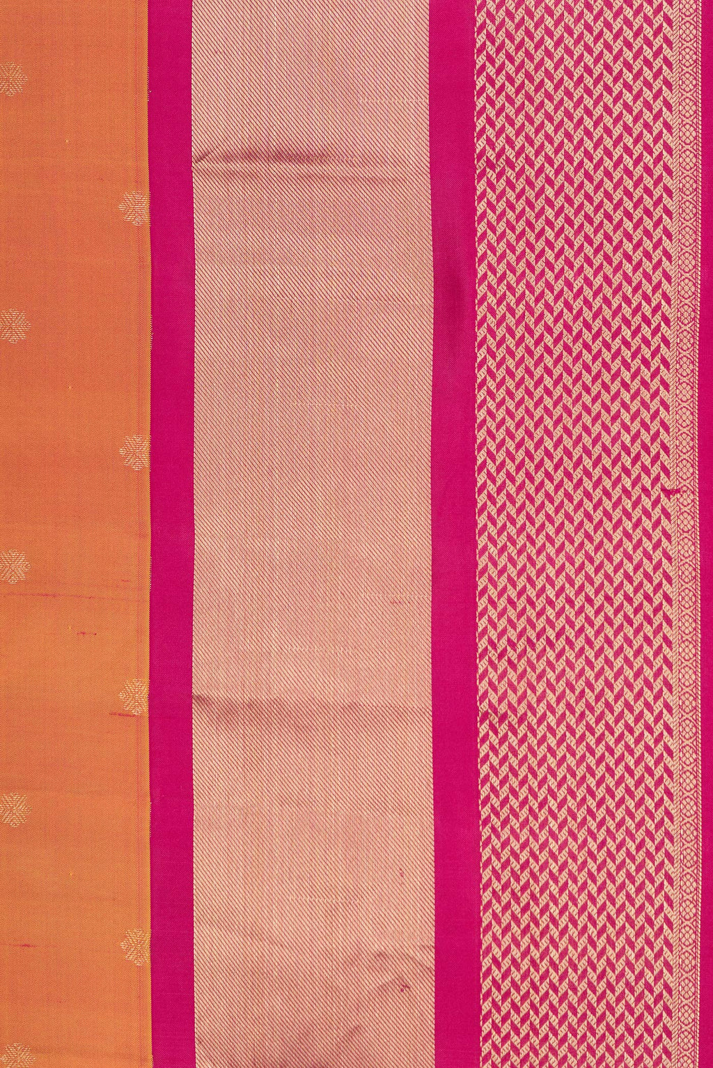 Border image of Mustard Dual Tone Kanchipuram Silk Saree with Zari Butta on the body and Zari Border. 