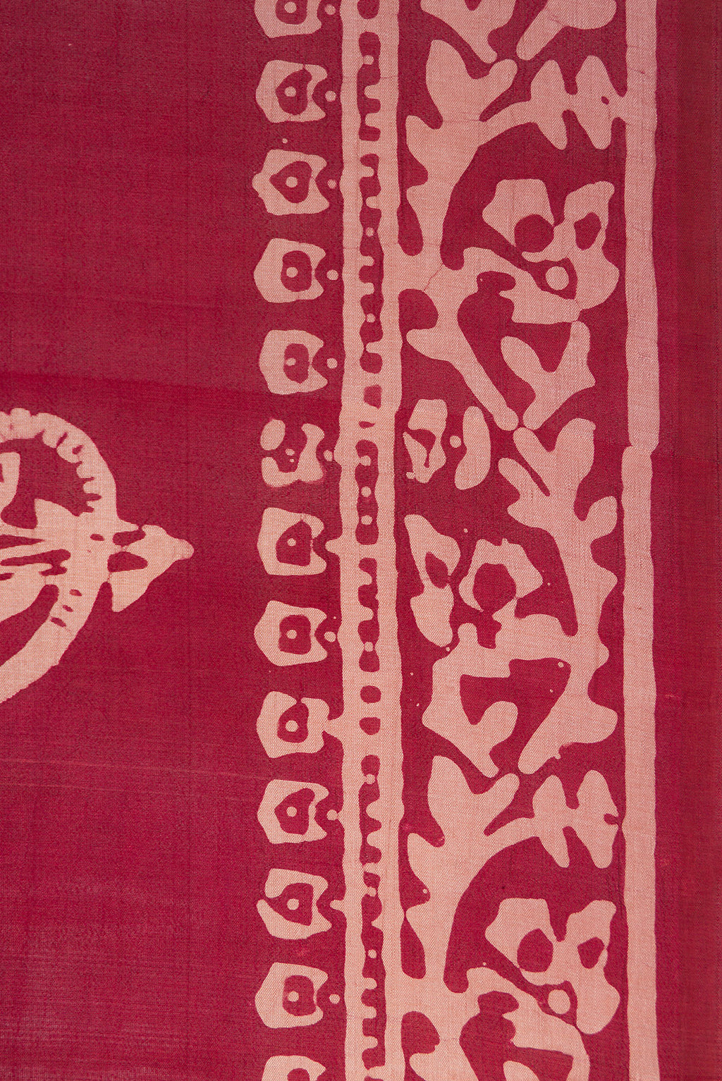 Border image of Coffee Brown Dual Tone Tussar Silk Saree with Printed design on the body and Fancy Border. 