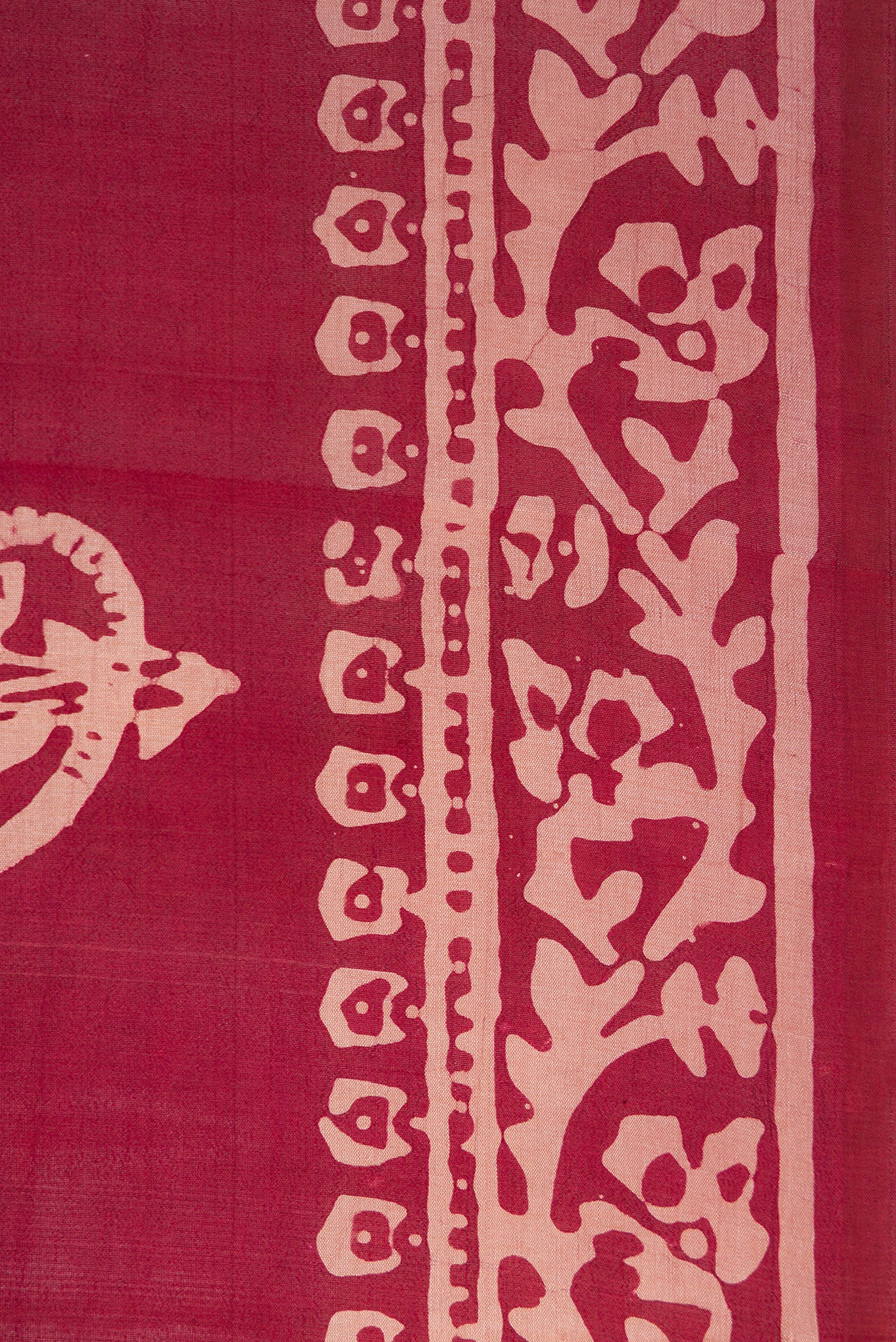 Border image of Coffee Brown Dual Tone Tussar Silk Saree with Printed design on the body and Fancy Border. 
