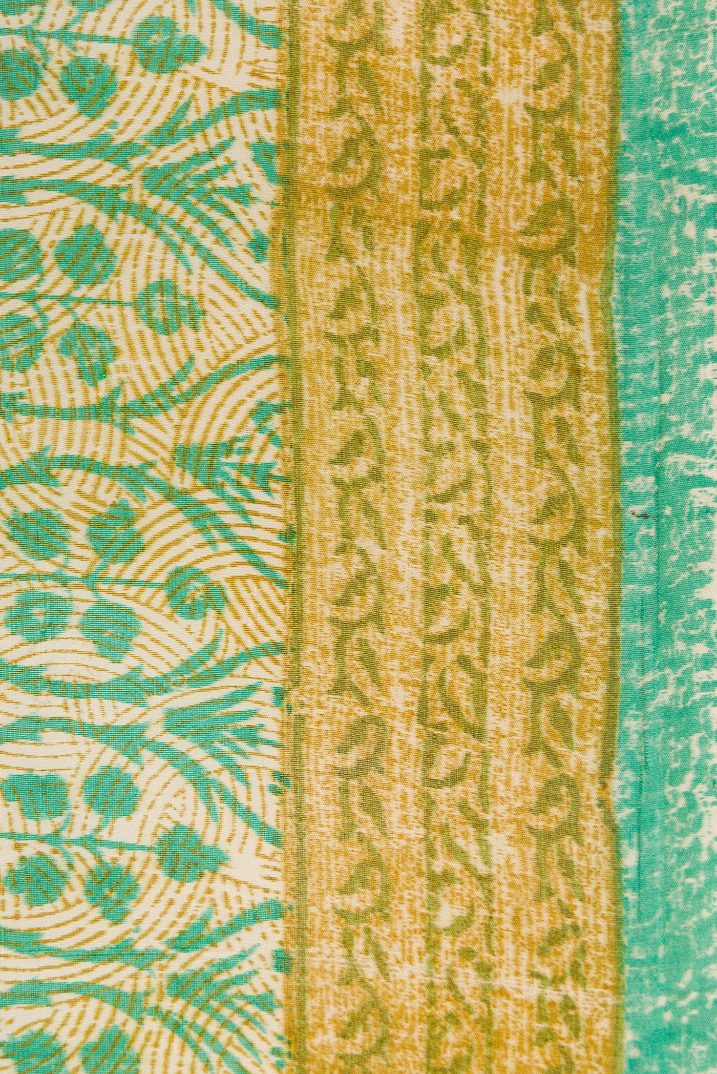 Border image of Beige Dual Tone Tussar Silk Saree with Printed design on the body and Printed Border. 