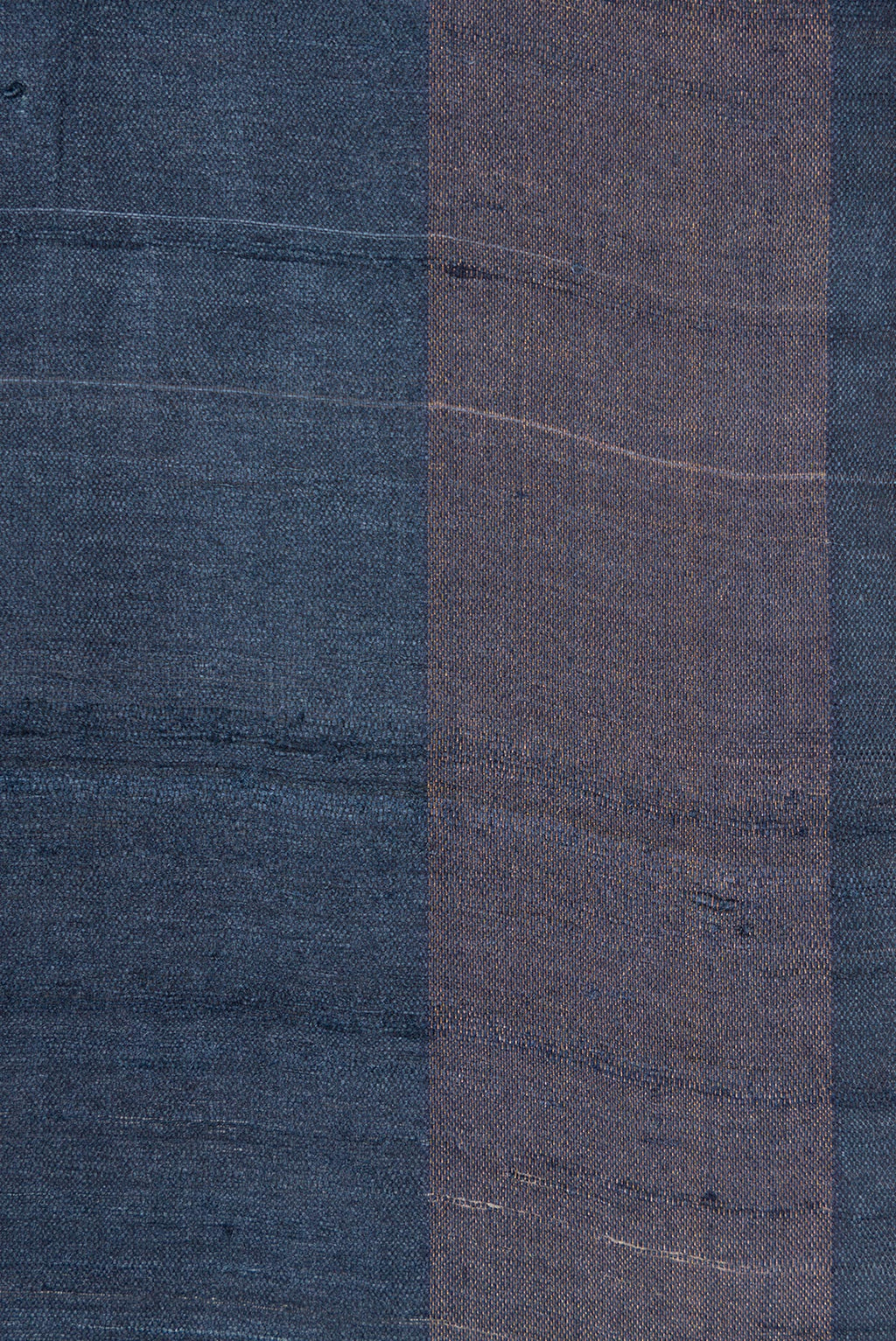 Border image of Blue Grey Dual Tone Tussar Silk Saree with Stripes on the body and Zari Border. 