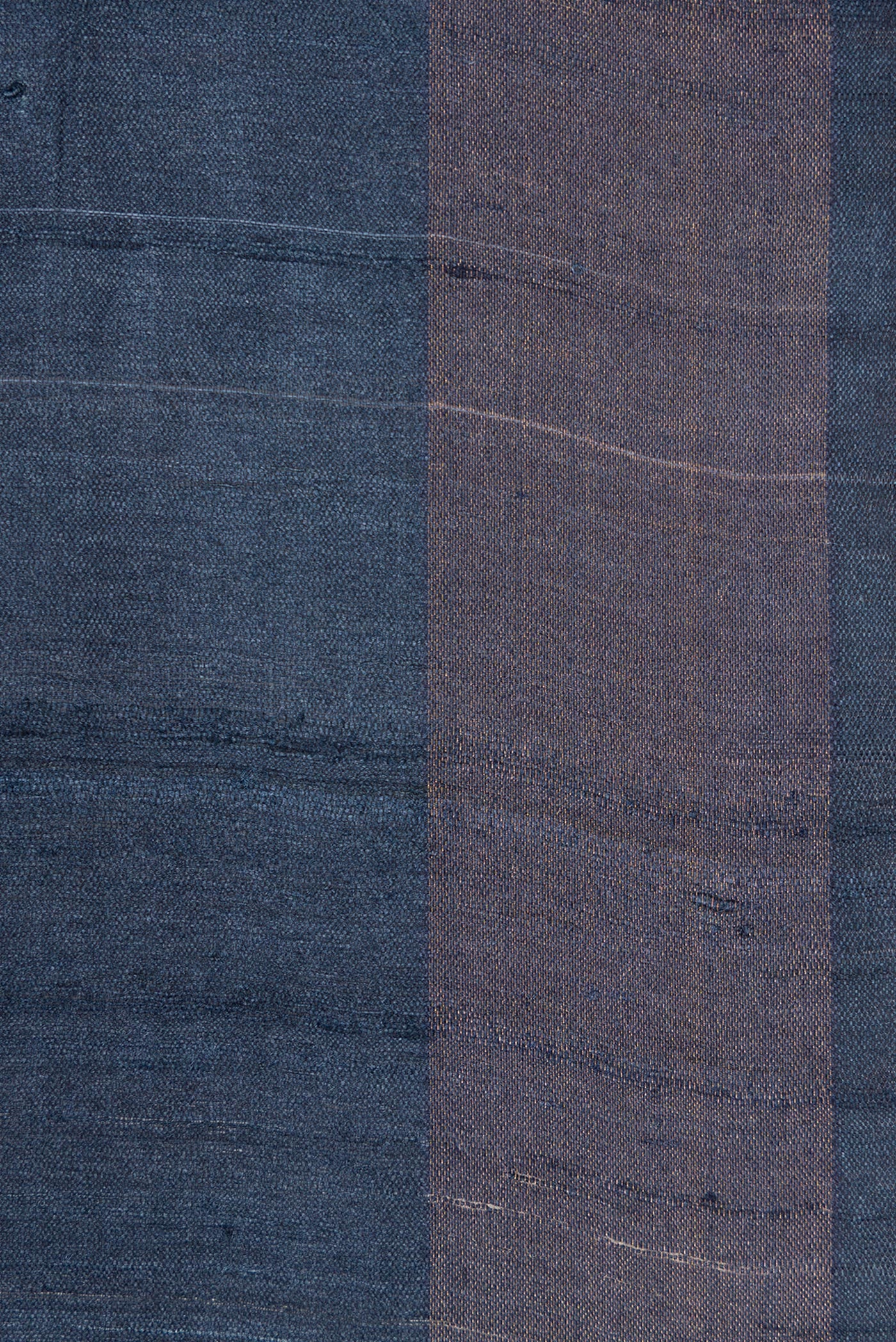Border image of Blue Grey Dual Tone Tussar Silk Saree with Stripes on the body and Zari Border. 