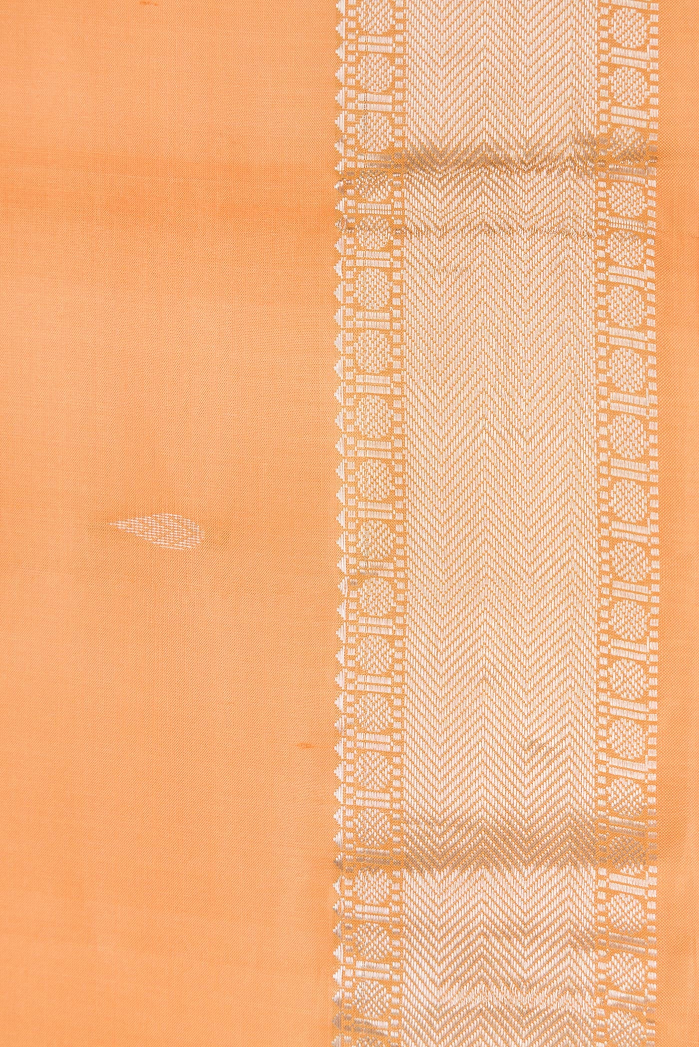 Border image of Sandal Dual Tone Kanchipuram Silk Saree with Zari Butta on the body and Zari Border. 