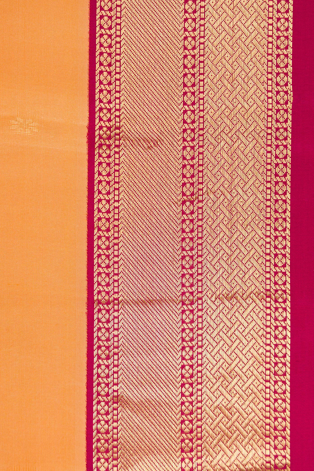 Border image of Sandal Dual Tone Kanchipuram Silk Saree with Zari Butta on the body and Zari Border. 