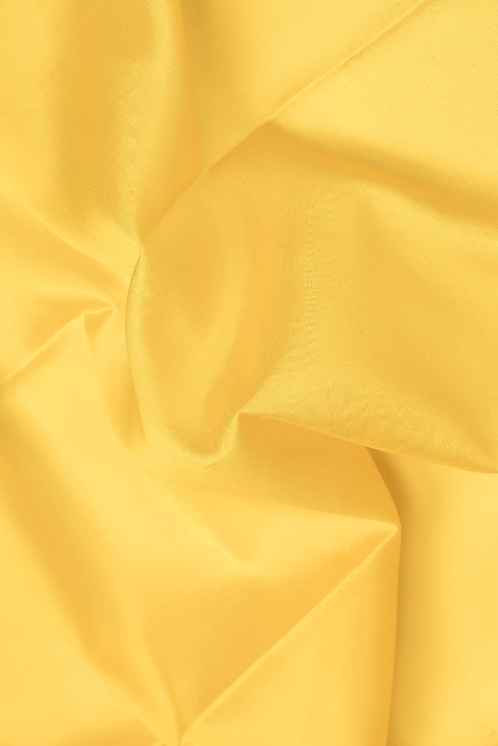 Close up of Yellow Dual Tone Mysore Silk Saree with Plain Body and Zari Border.  displaying folds