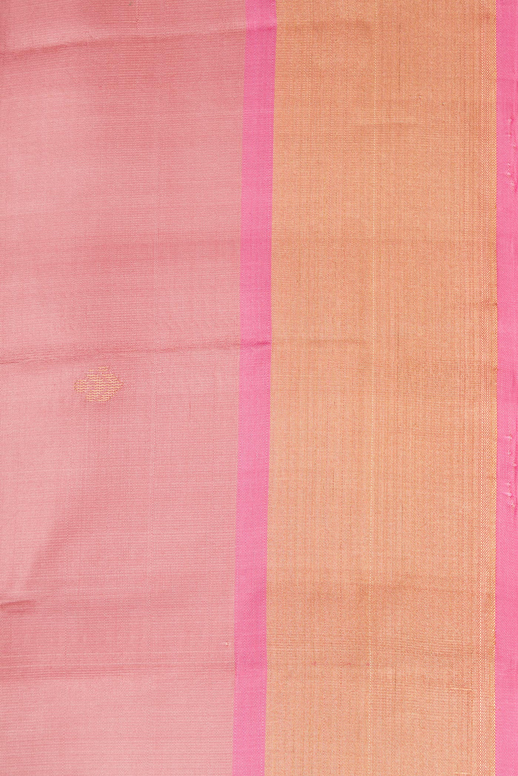 Border image of Rose Gold Dual Tone Soft Silk Saree with Zari Butta on the body and Zari Border. 