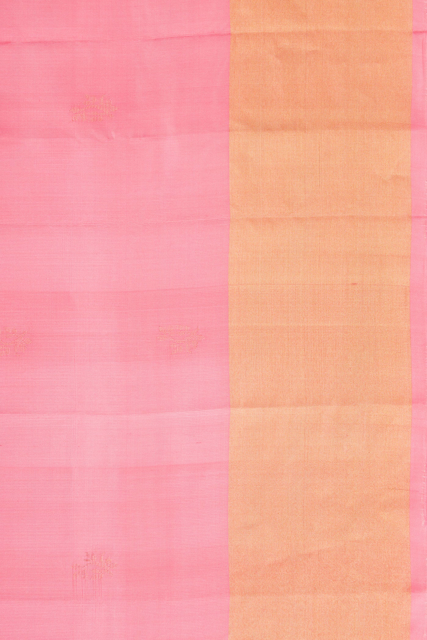 Border image of Pink Dual Tone Soft Silk Saree with Zari Butta on the body and Zari Border. 