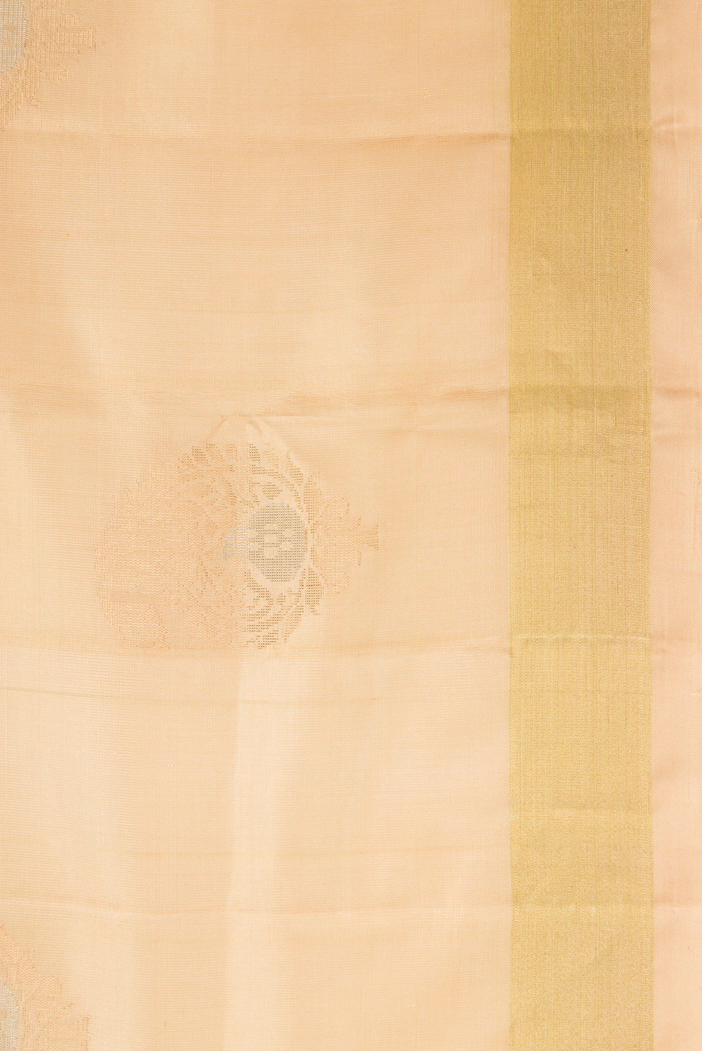 Border image of Sandal Dual Tone Soft Silk Saree with Zari Butta on the body and Zari Border. 