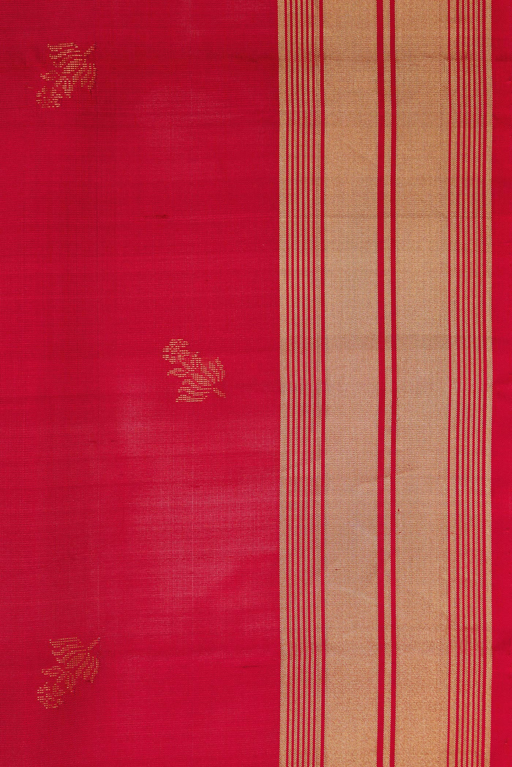 Border image of Maroon Dual Tone Soft Silk Saree with Zari Butta on the body and Zari Border. 