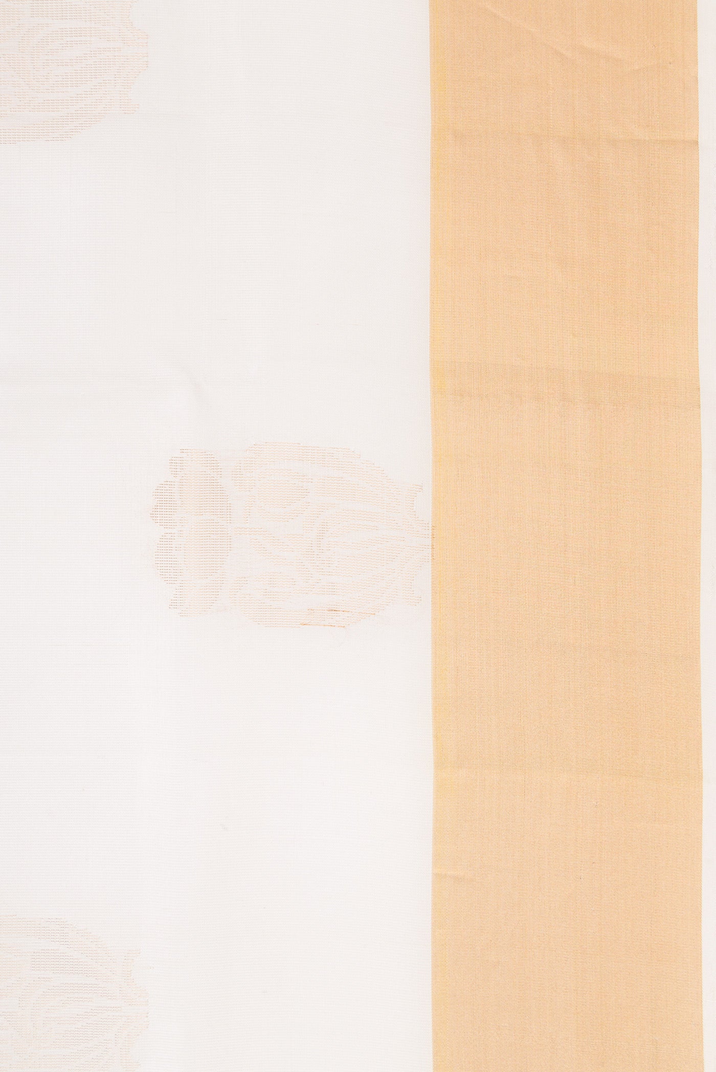 Border image of Off White Dual Tone Soft Silk Saree with Zari Butta on the body and Zari Border. 