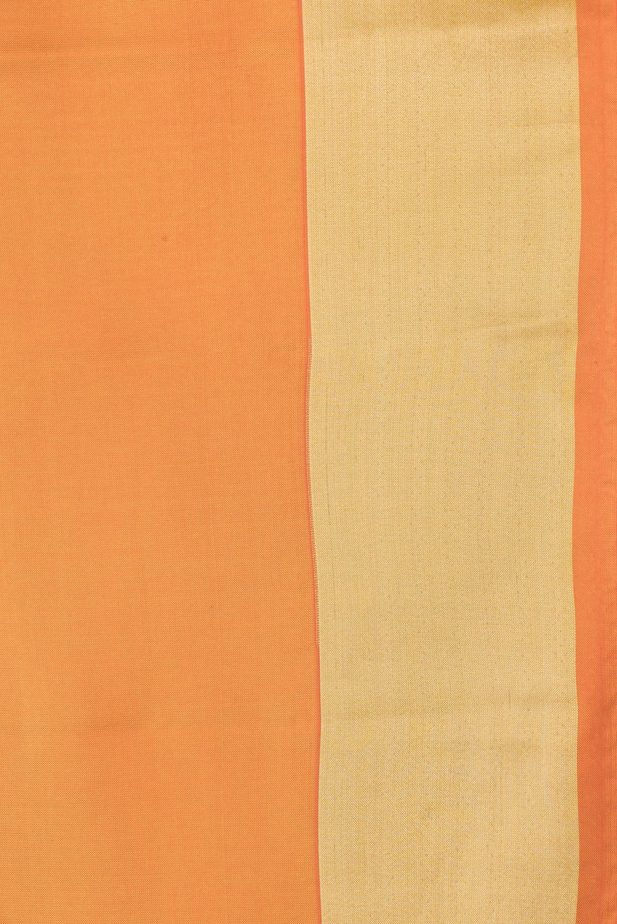 Border image of Orange Dual Tone Soft Silk Saree with Zari Butta on the body and Zari Border. 