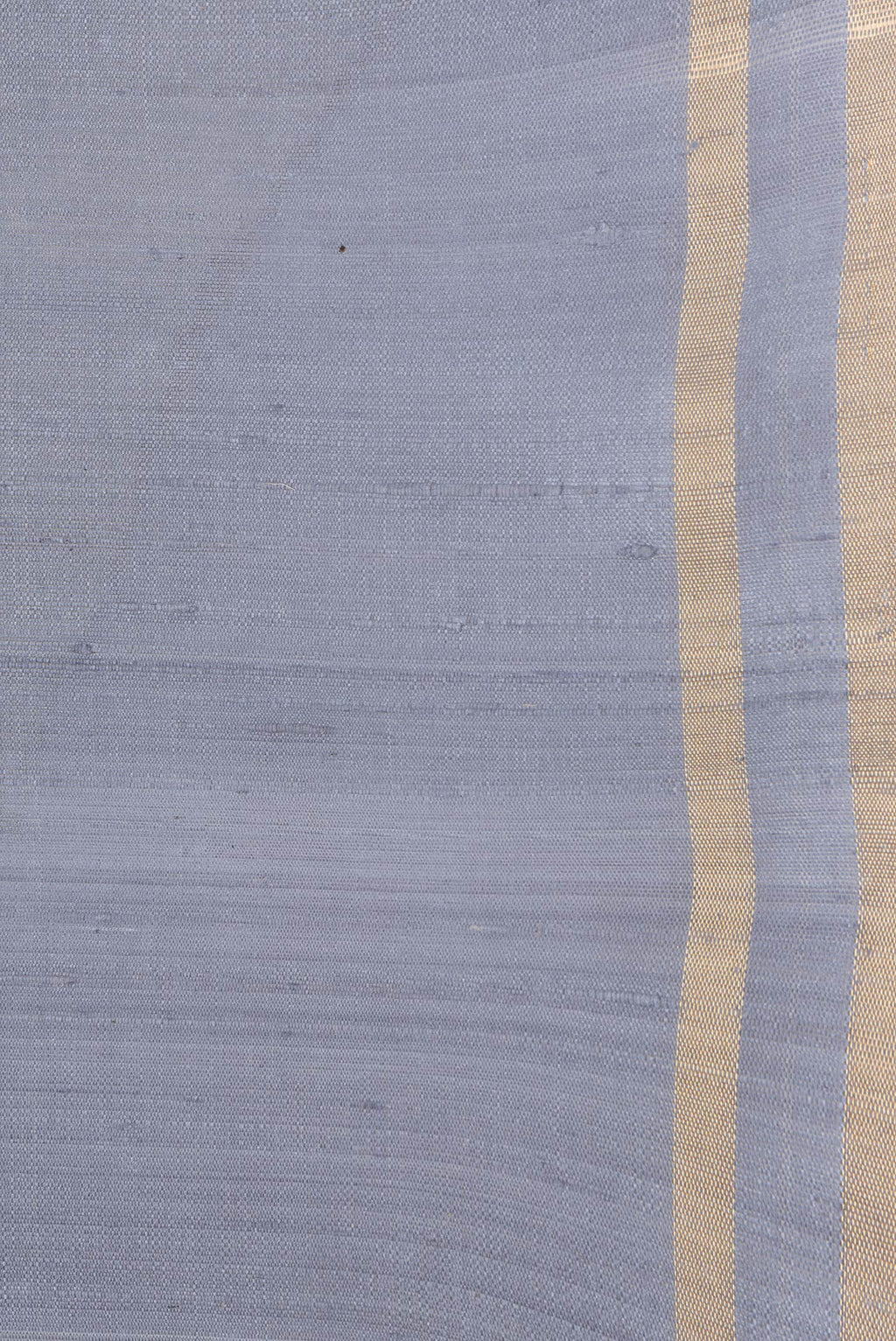 Border image of Grey Dual Tone Raw Silk Saree with Plain Body and Zari Border. 