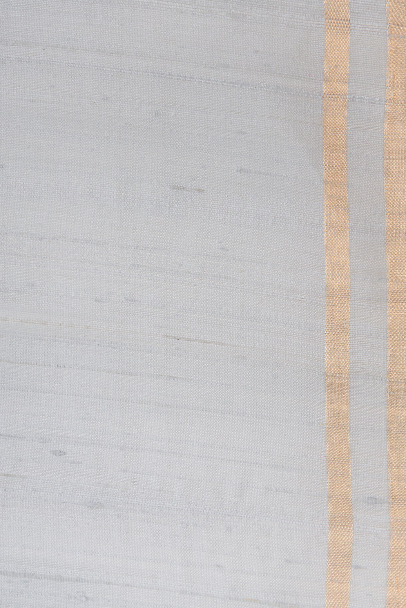Border image of Grey Dual Tone Raw Silk Saree with Plain Body and Zari Border. 