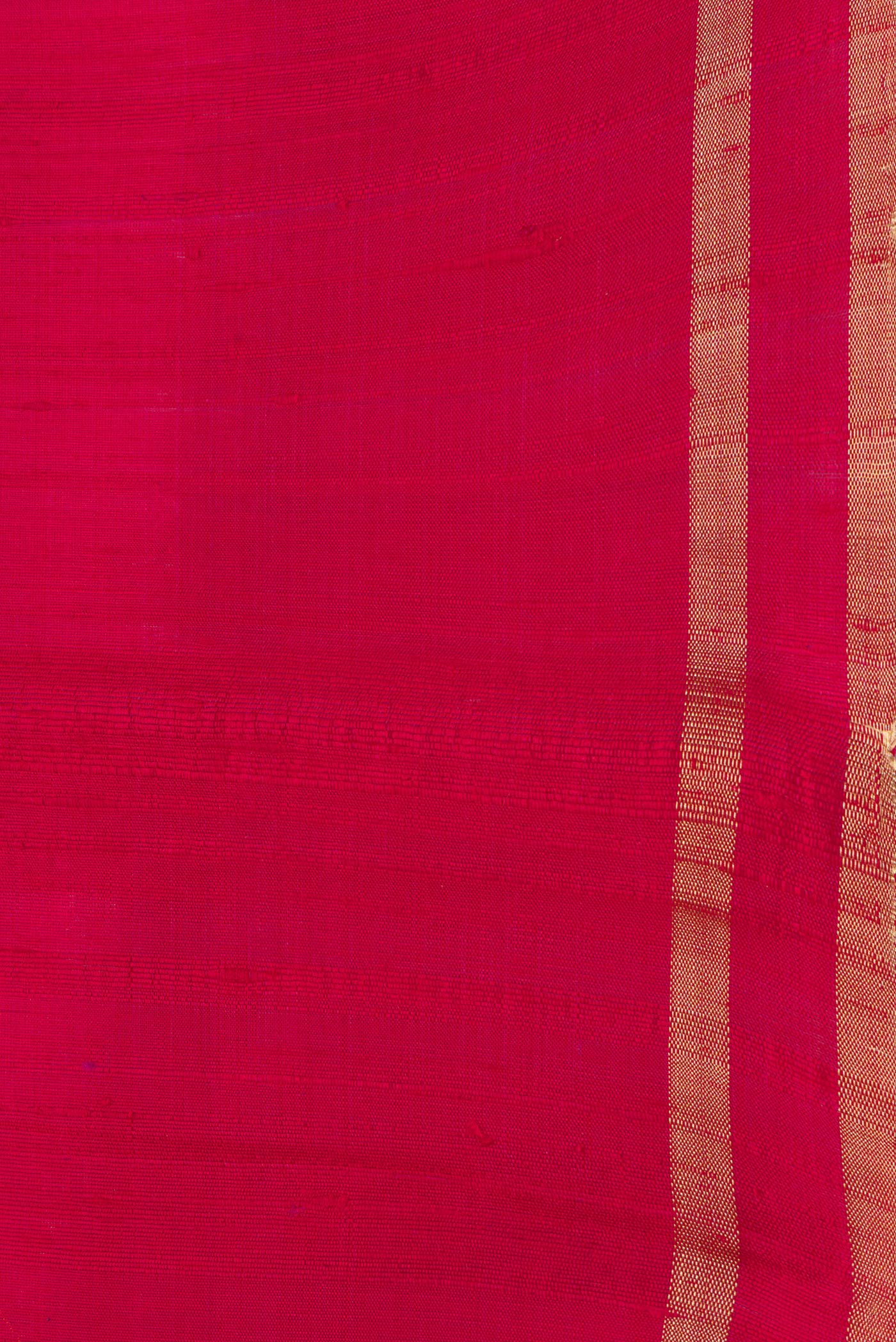 Border image of Pink Dual Tone Raw Silk Saree with Plain Body and Zari Border. 