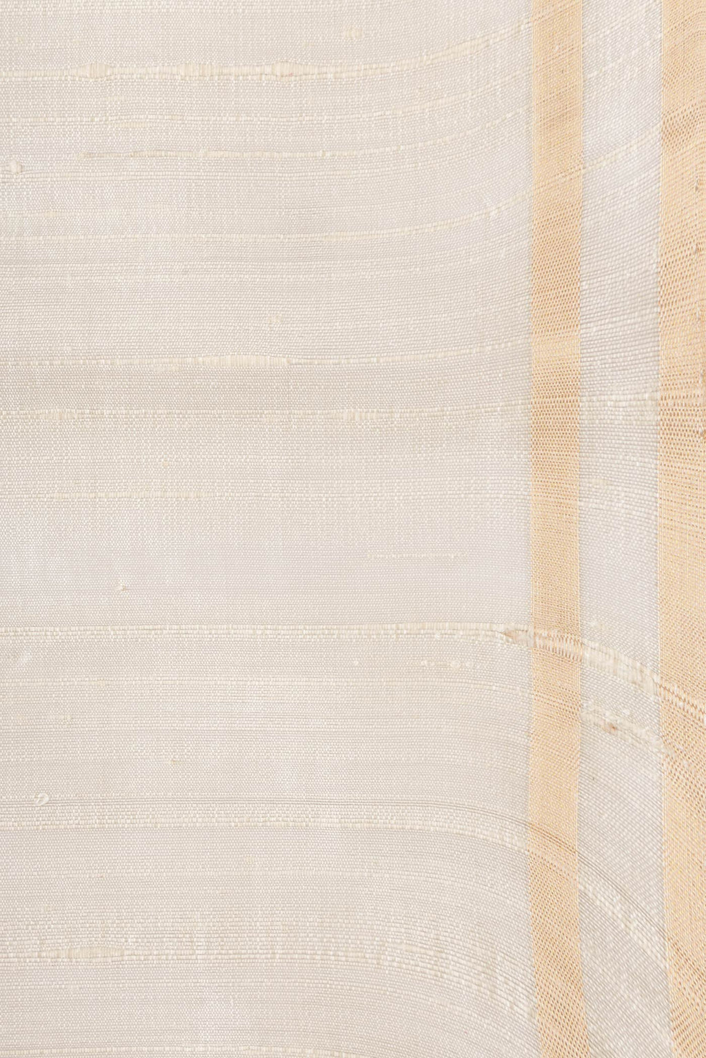 Border image of Beige Dual Tone Raw Silk Saree with Plain Body and Thin Zari Line. 