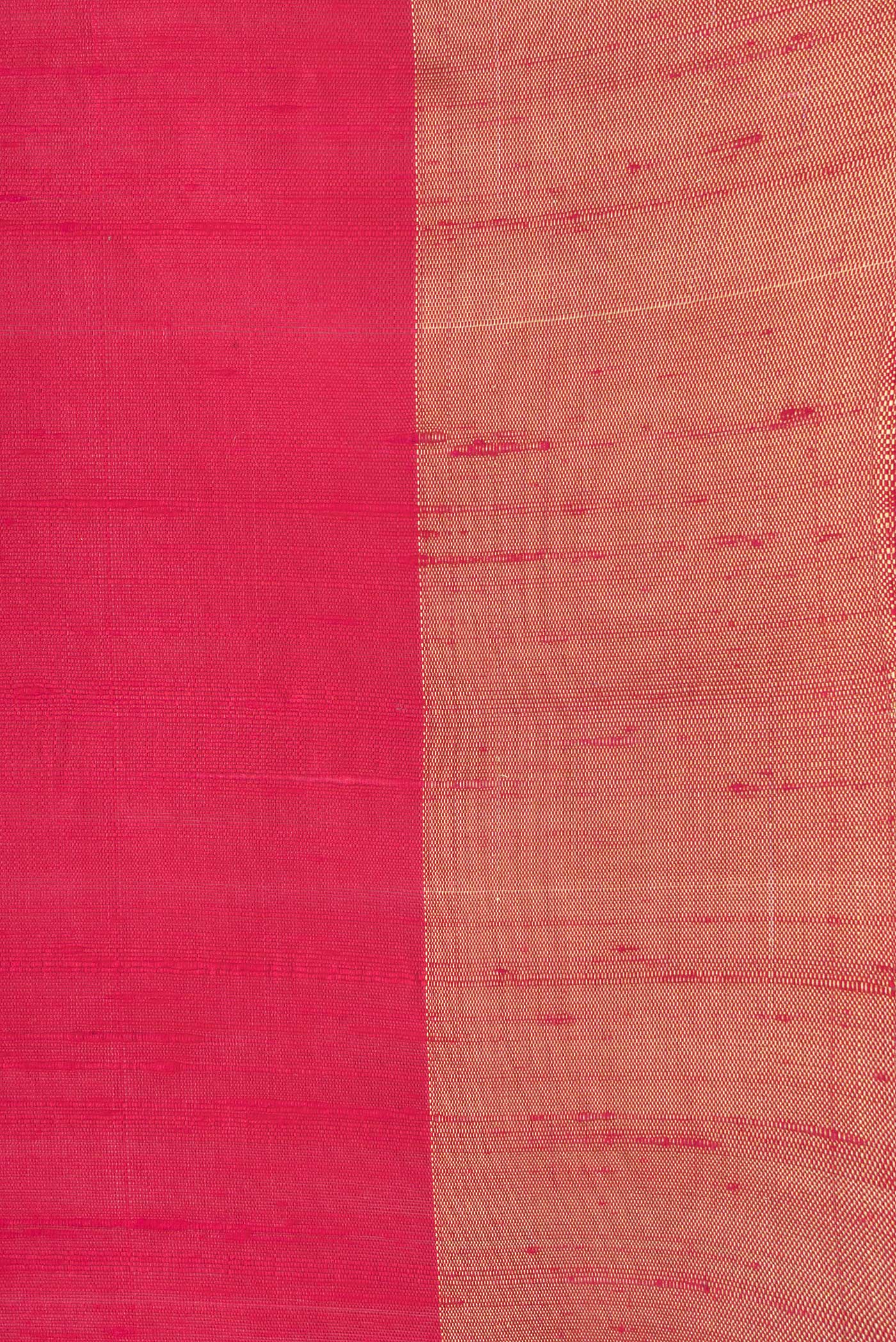 Border image of Pink Dual Tone Raw Silk Saree with Plain Body and Zari Border. 
