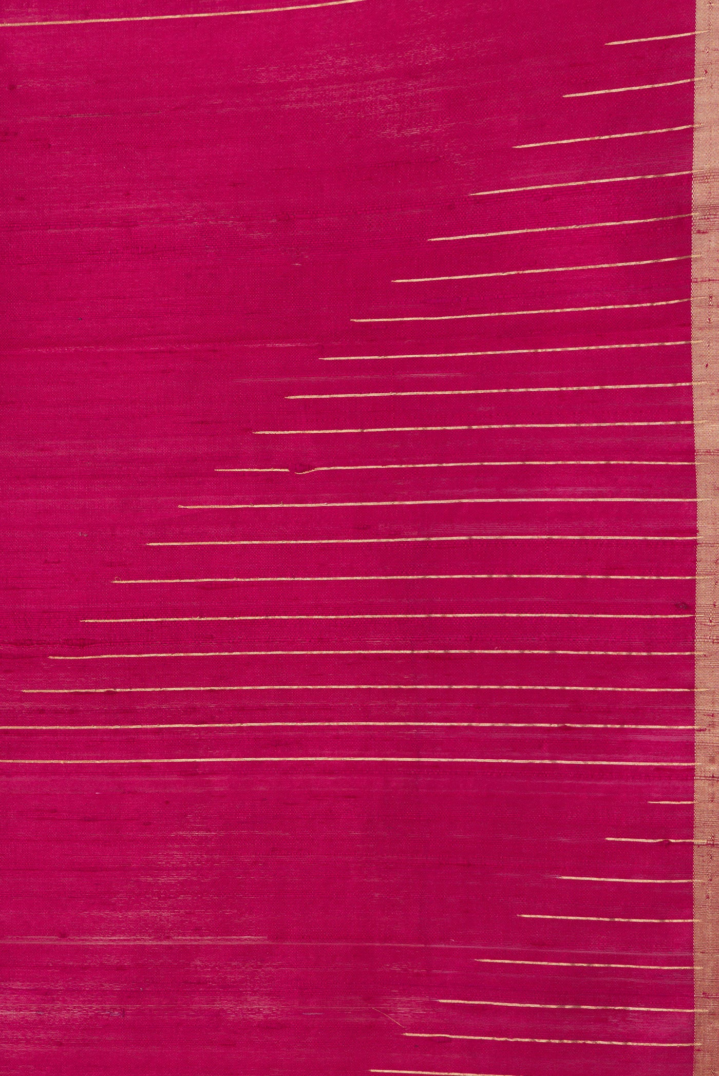 Border image of Pink Dual Tone Raw Silk Saree with Plain Body and Thin Zari Line. 
