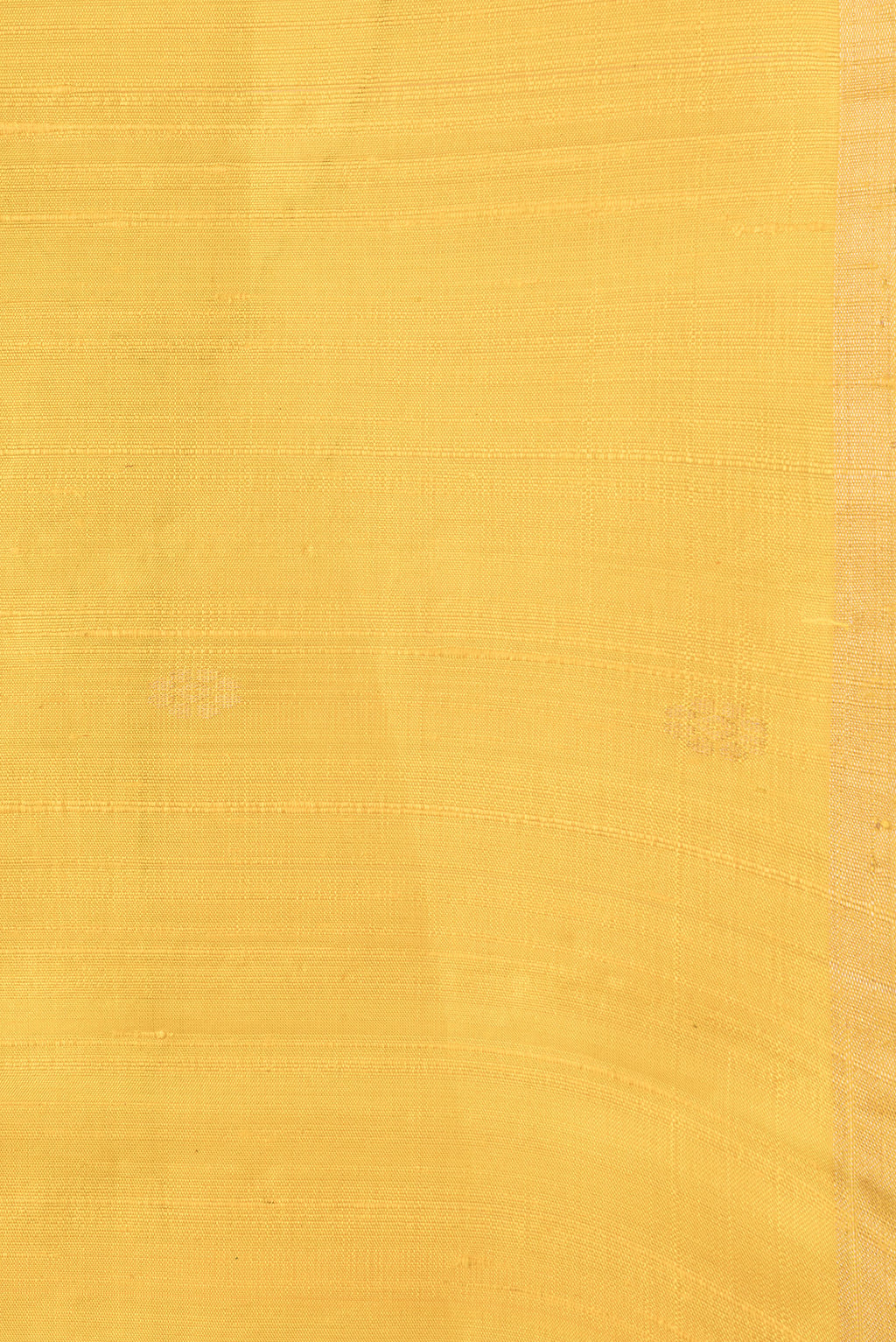 Border image of Yellow Dual Tone Raw Silk Saree with Zari Butta on the body and Thin Zari Line. 