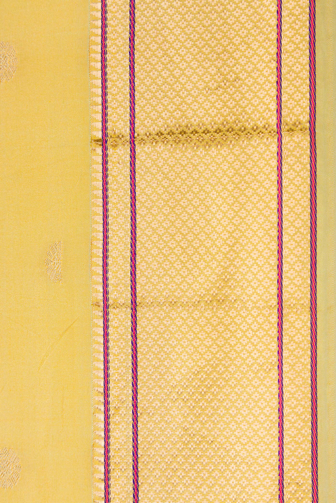 Border image of Sandal Dual Tone Blended Paithani Silk Saree with Zari Butta on the body and Zari Border. 
