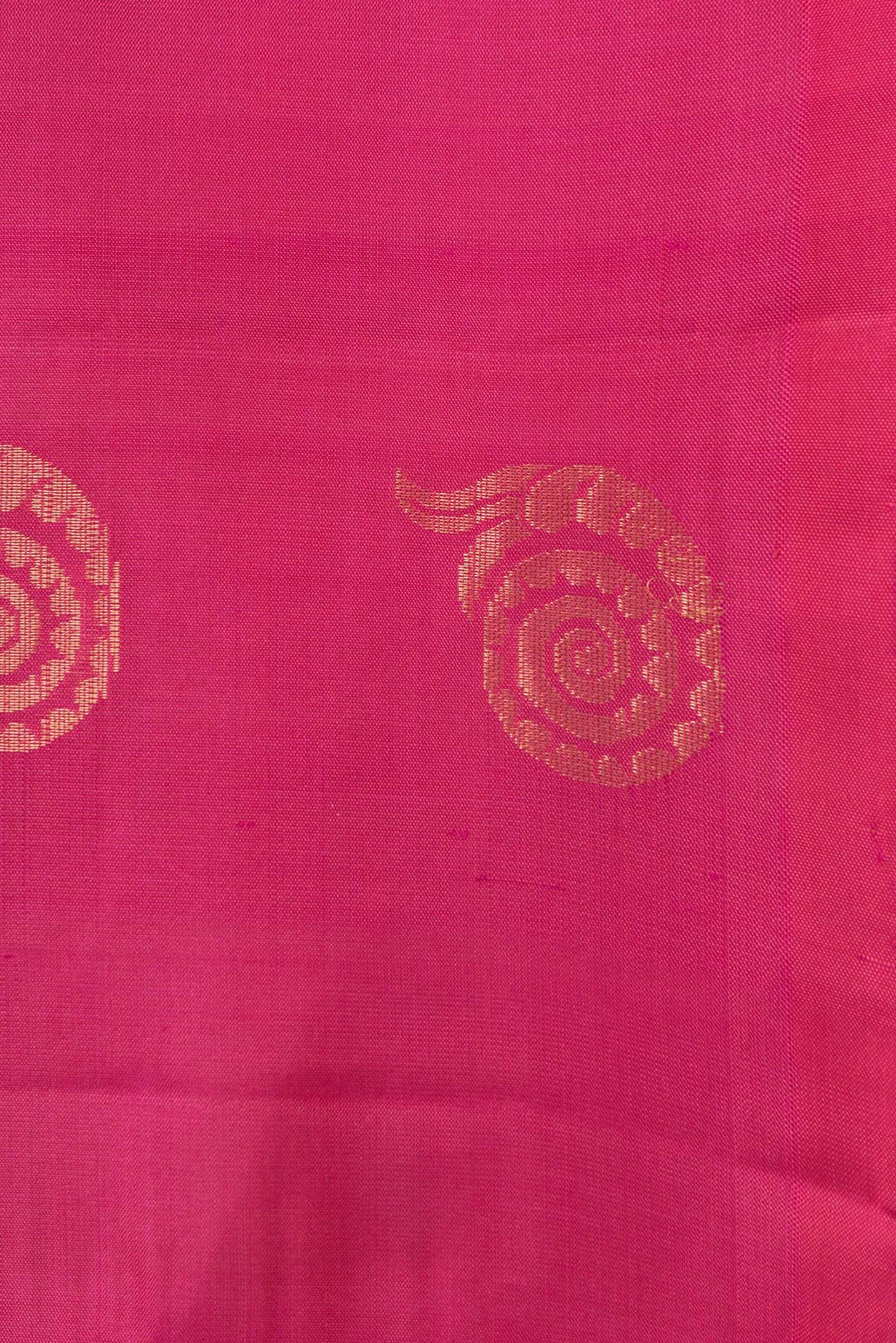 Border image of Pink Dual Tone Soft Silk Saree with Zari Butta on the body and Without Border. 