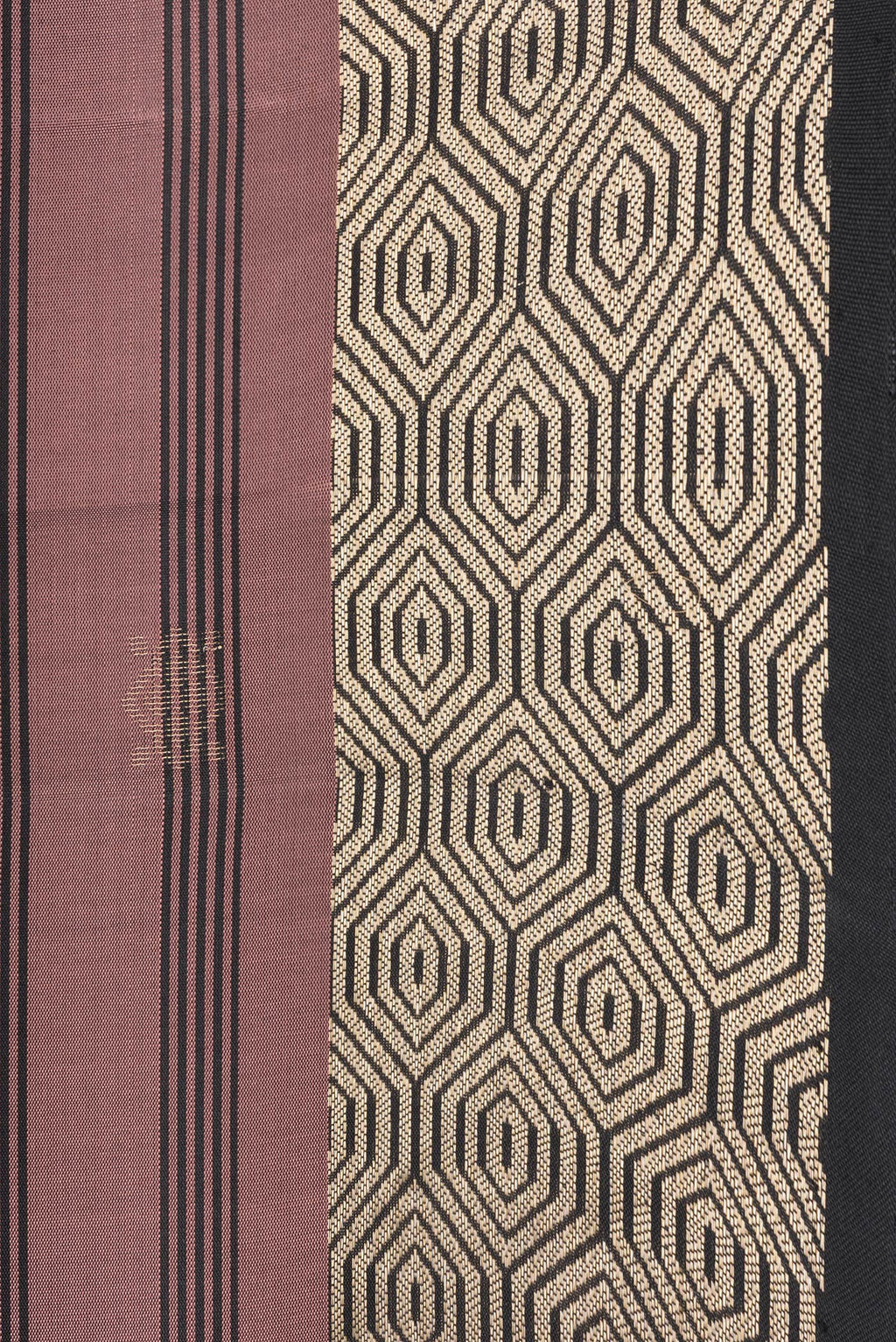 Border image of Rose Gold Dual Tone Soft Silk Saree with Zari Butta on the body and Zari Border. 