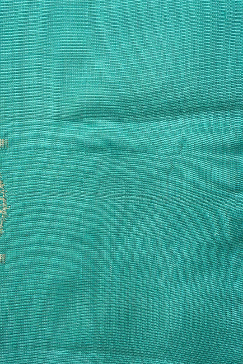 Border image of Sea Green Dual Tone Soft Silk Saree with Zari Butta on the body and Without Border. 